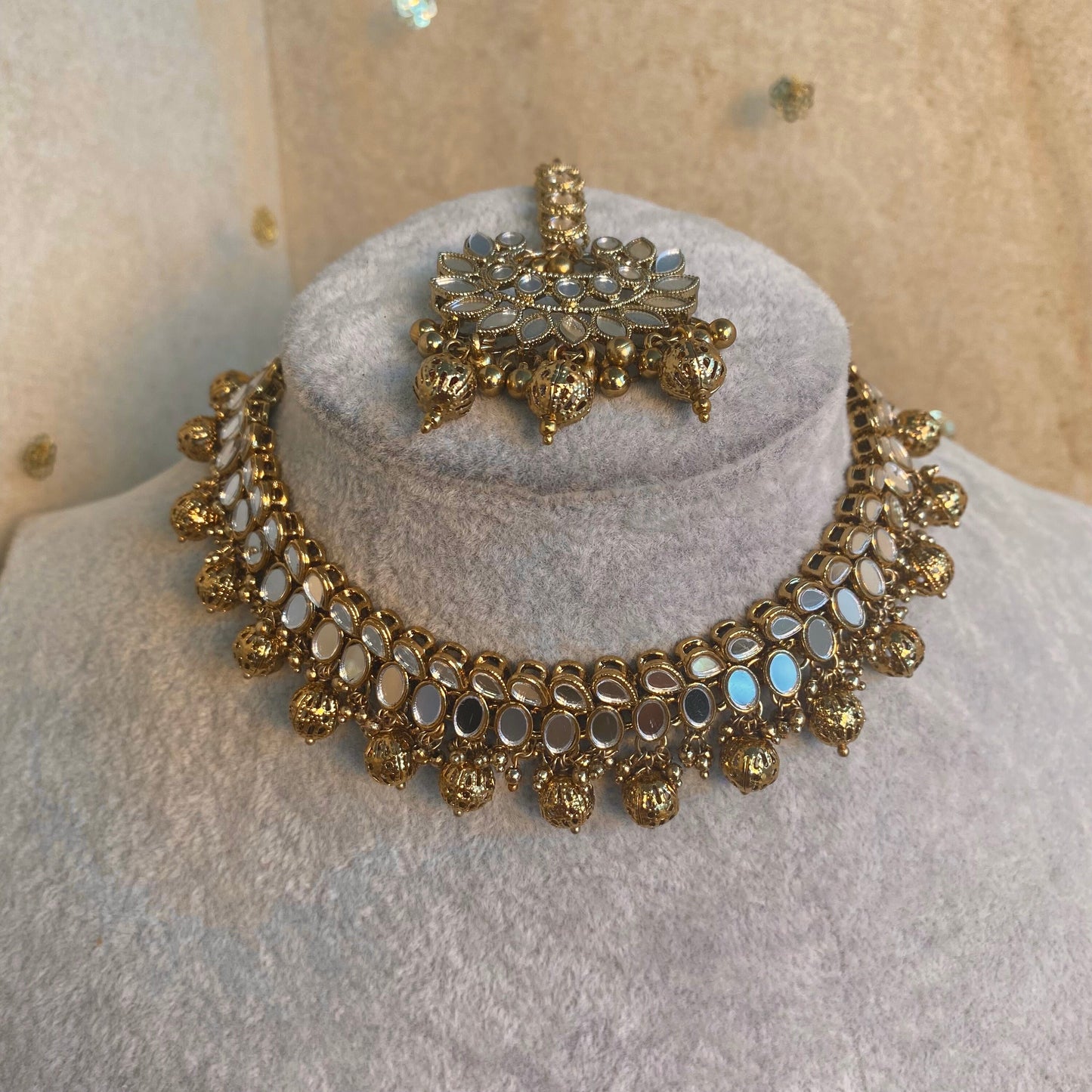 Single Necklace and Tikka / Tikka/ Tikli/ Indian/ Pakistani/Fashion Jewellery/ Gift for Women