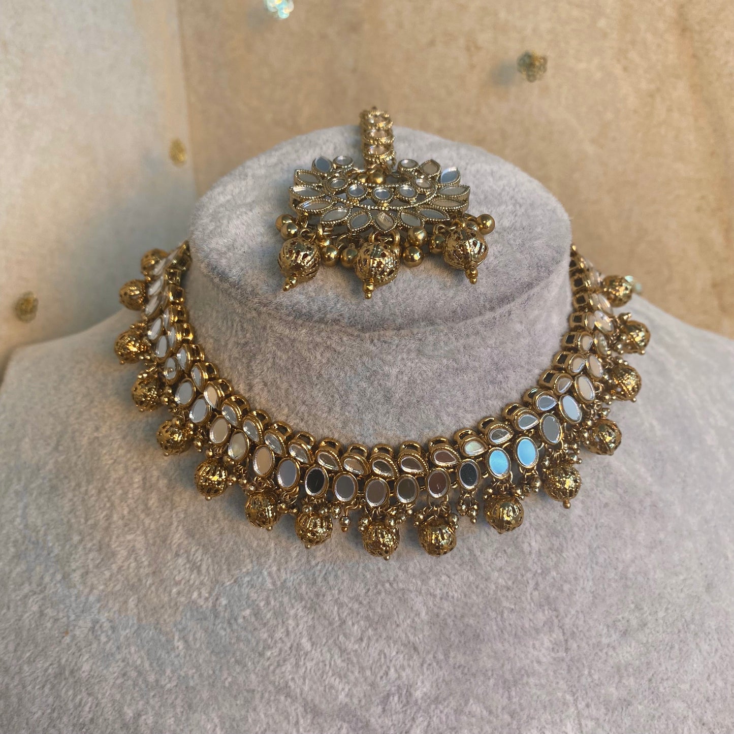 Single Necklace and Tikka / Tikka/ Tikli/ Indian/ Pakistani/Fashion Jewellery/ Gift for Women