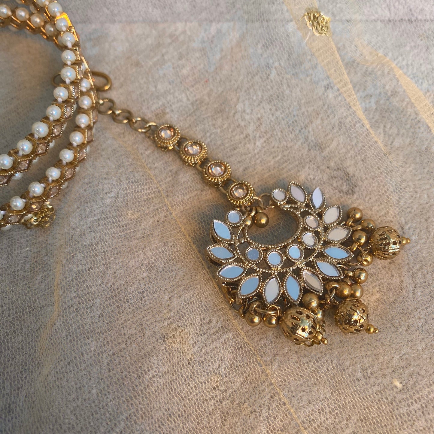 Single Necklace and Tikka / Tikka/ Tikli/ Indian/ Pakistani/Fashion Jewellery/ Gift for Women