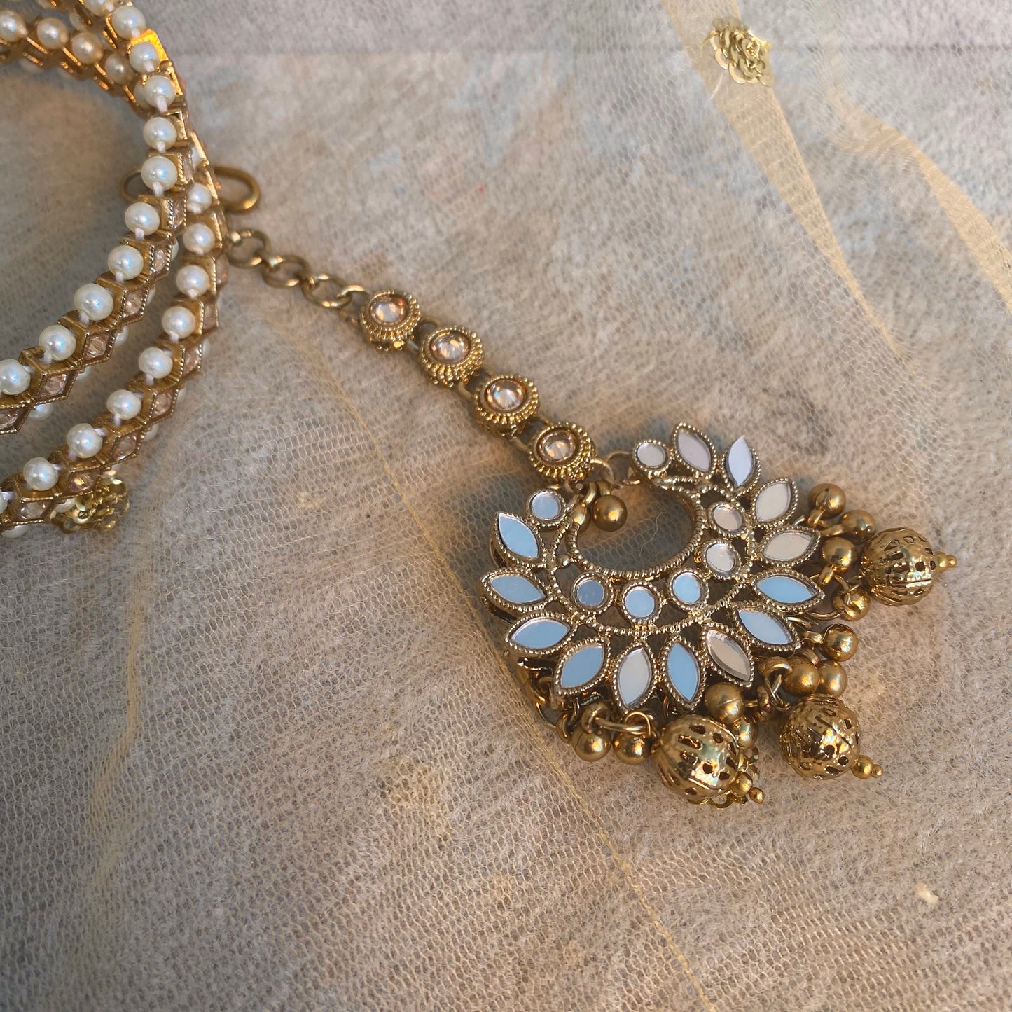 Single Necklace and Tikka / Tikka/ Tikli/ Indian/ Pakistani/Fashion Jewellery/ Gift for Women