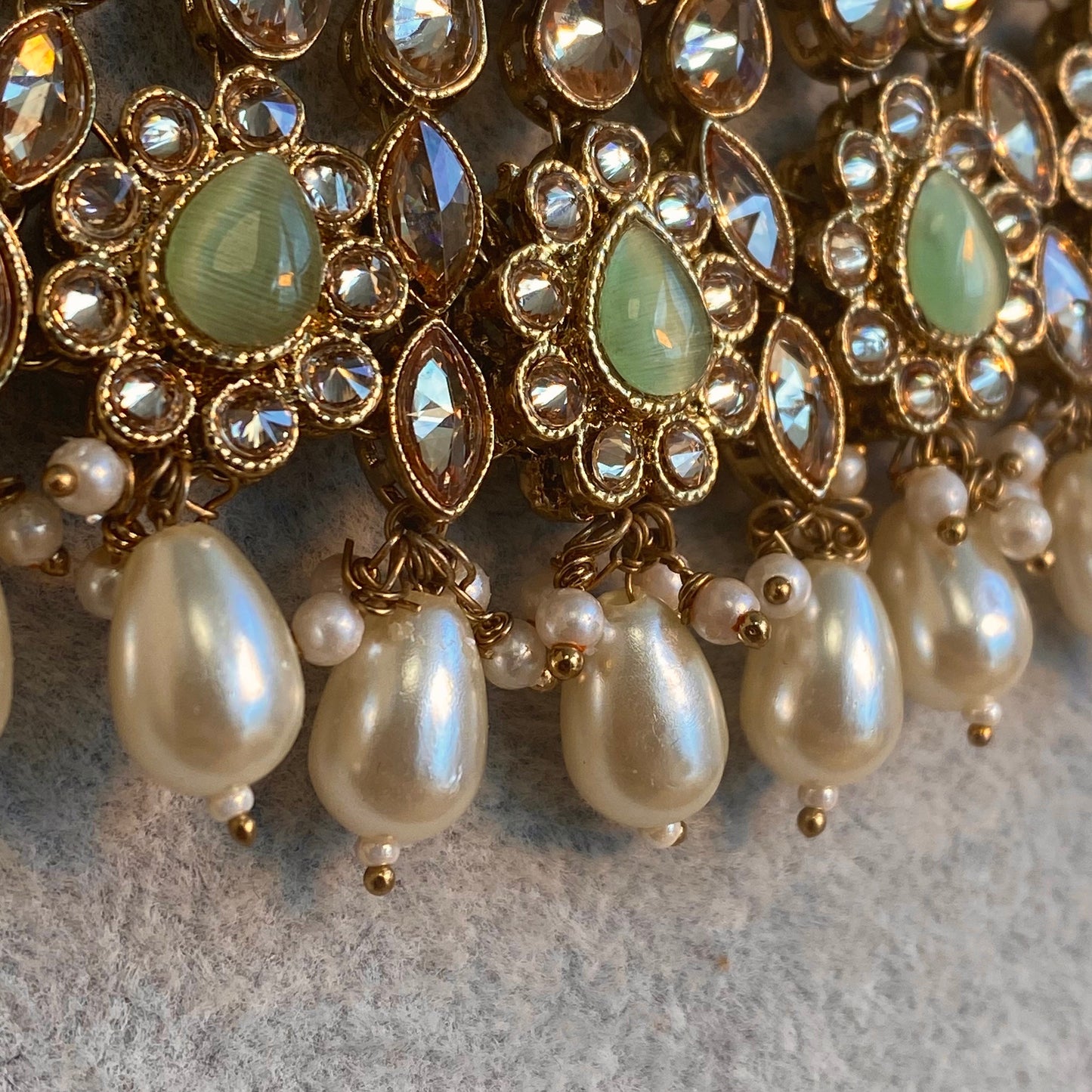 Silver Bridal Mint Necklace/ Unique Style/ Indian/ Pakistani/Fashion Jewellery/ Gift for Women