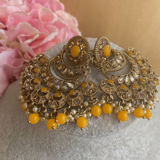 Mustard Indian Earrings