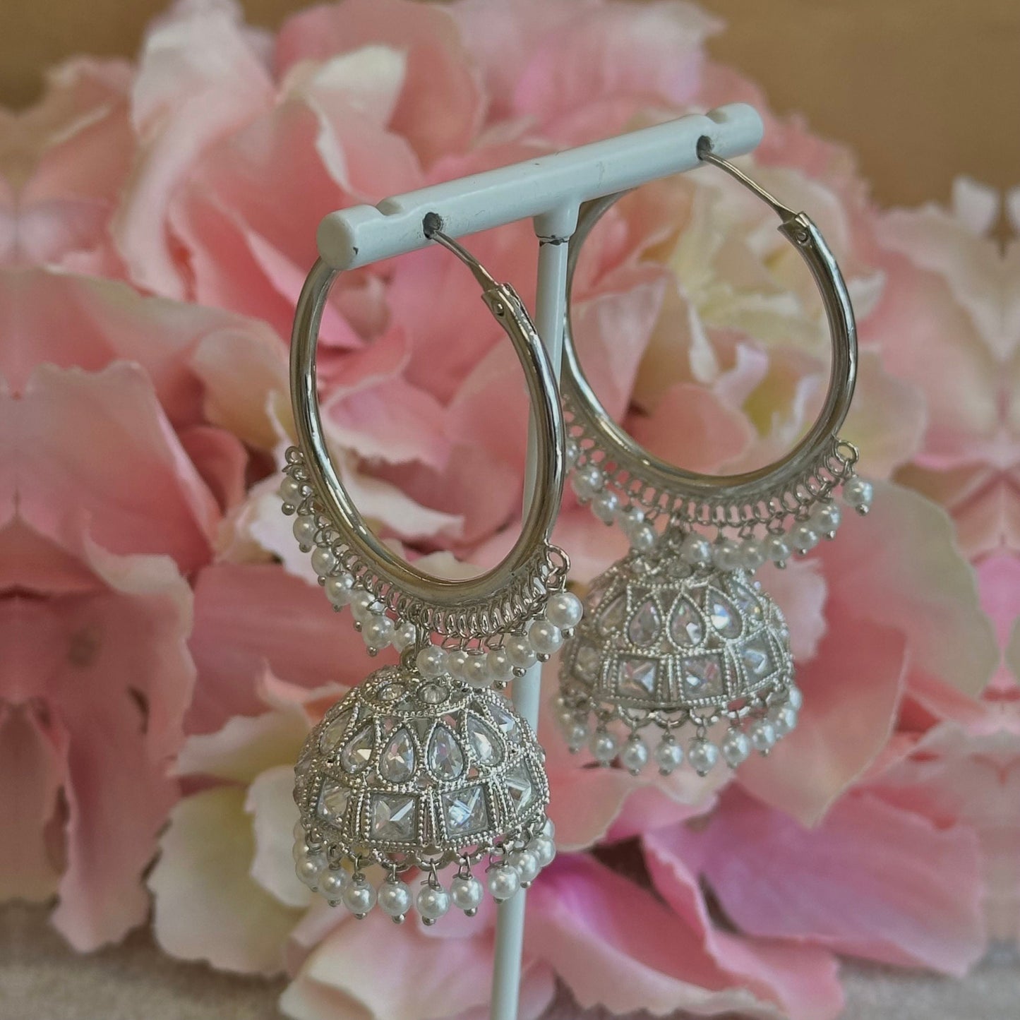 Silver Jhumka Earrings
