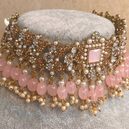 Choker Only- Light Pink/ Unique Style/ Indian/ Pakistani/Fashion Jewellery/ Gift for Women