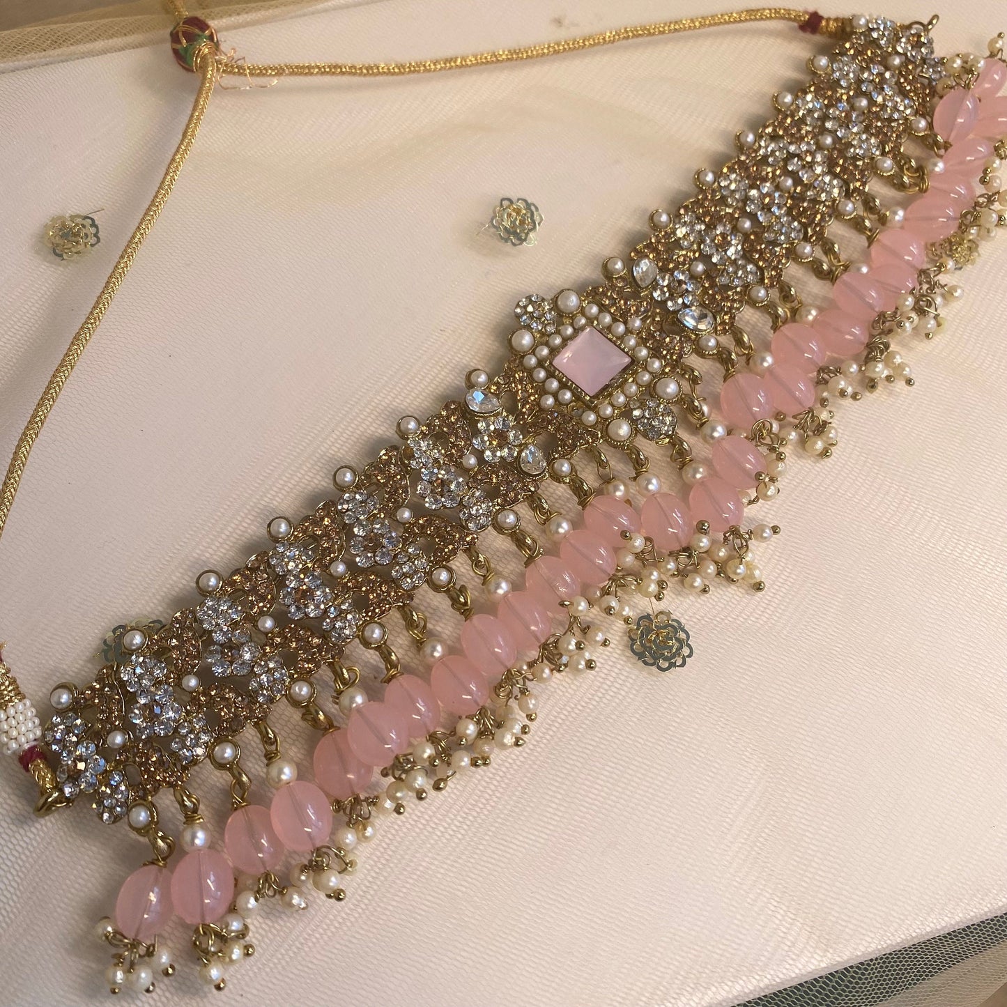 Choker Only- Light Pink/ Unique Style/ Indian/ Pakistani/Fashion Jewellery/ Gift for Women