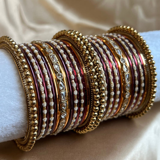 Small Sunset Maroon/ Orange Bangle Set/Indian/ Pakistani/Jewelley/ Fashion Bracelet/Mendhi/Bridal/Party/Gift for women.