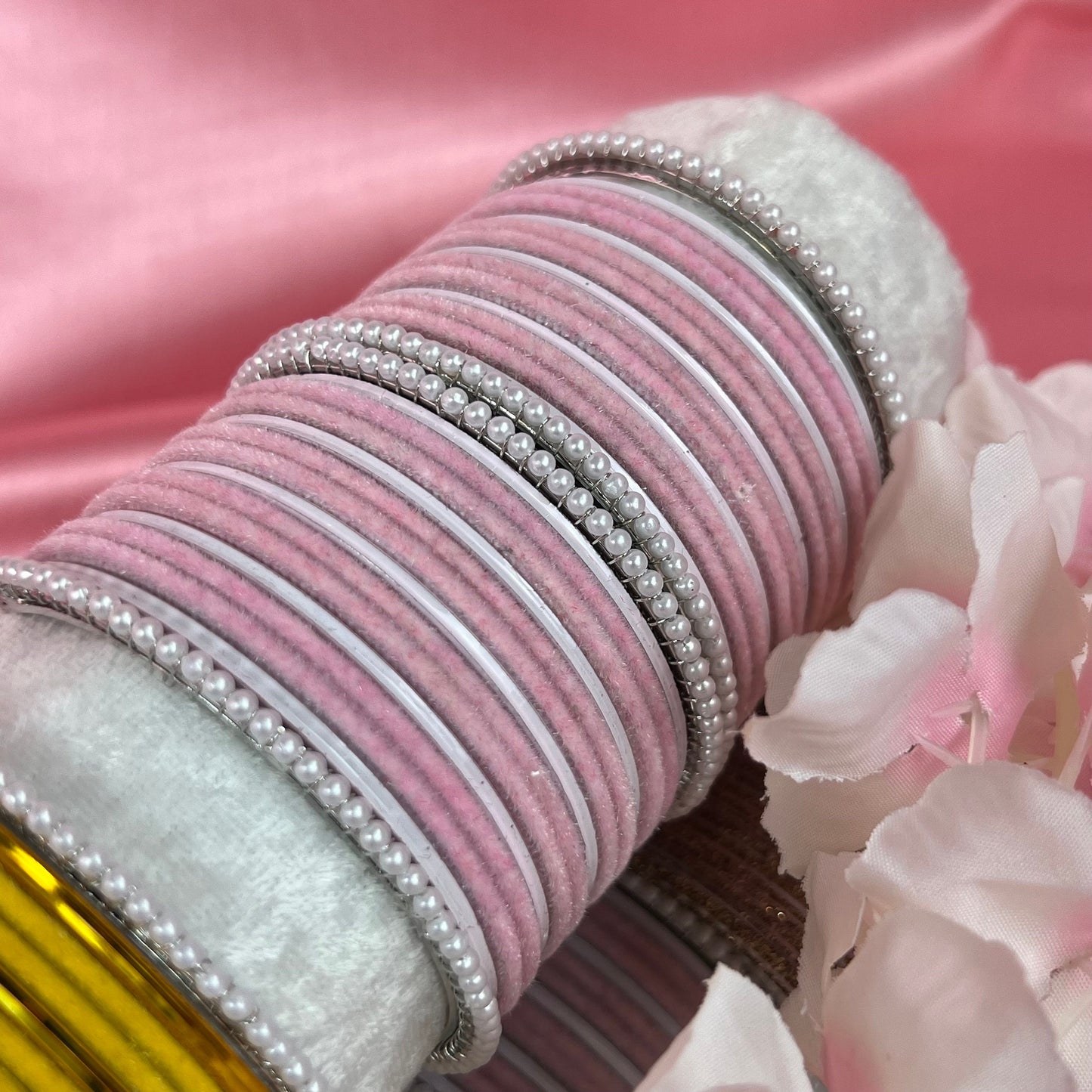 Pink & Silver Bangle Set/Indian/ Pakistani/Jewelley/ Fashion Bracelet