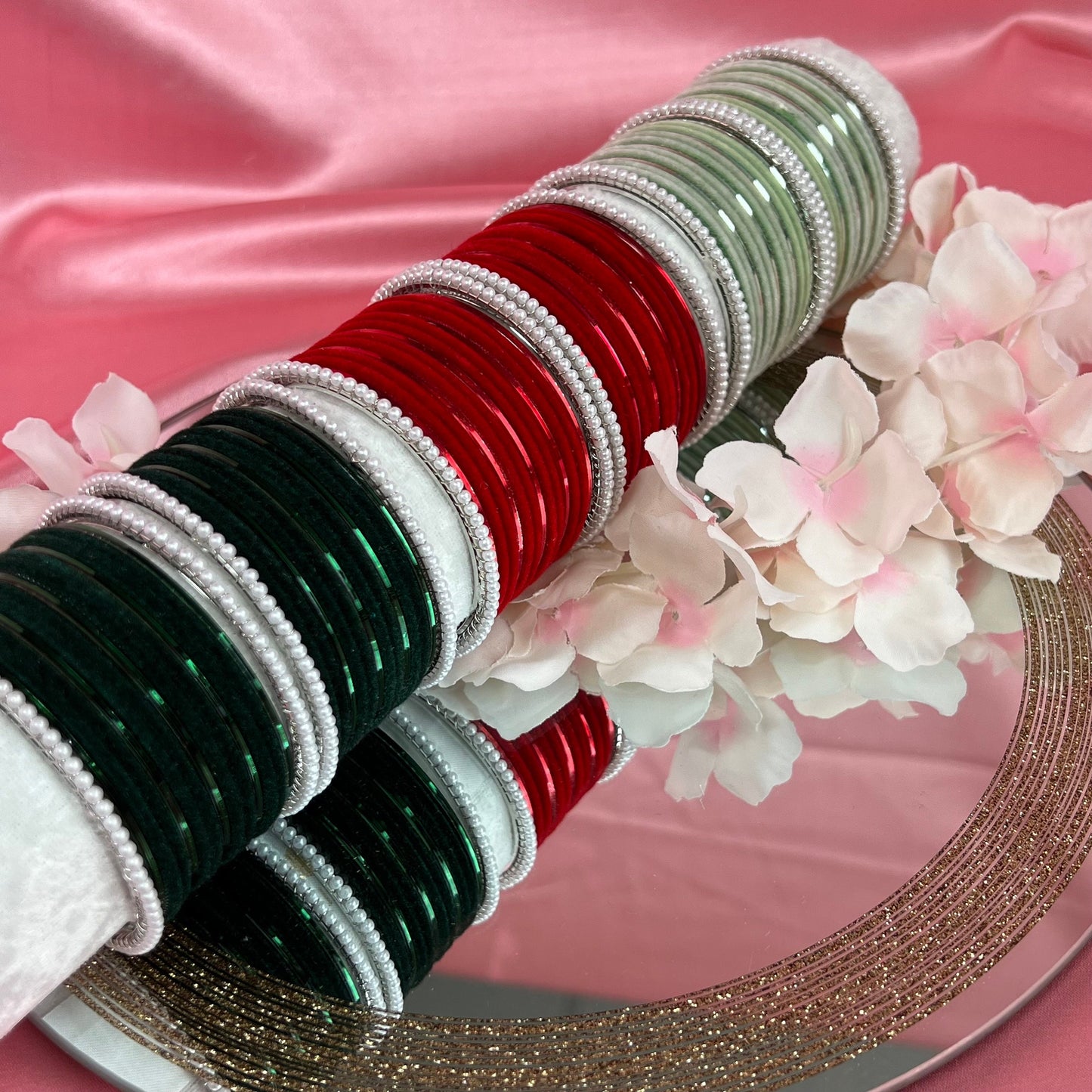 Mint & Silver Bangle Set/Indian/ Pakistani/Jewelley/ Fashion Bracelet