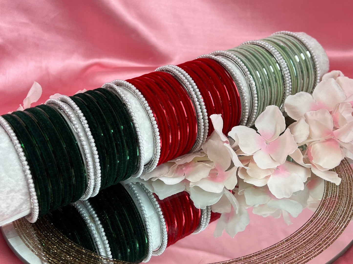 Mint & Silver Bangle Set/Indian/ Pakistani/Jewelley/ Fashion Bracelet