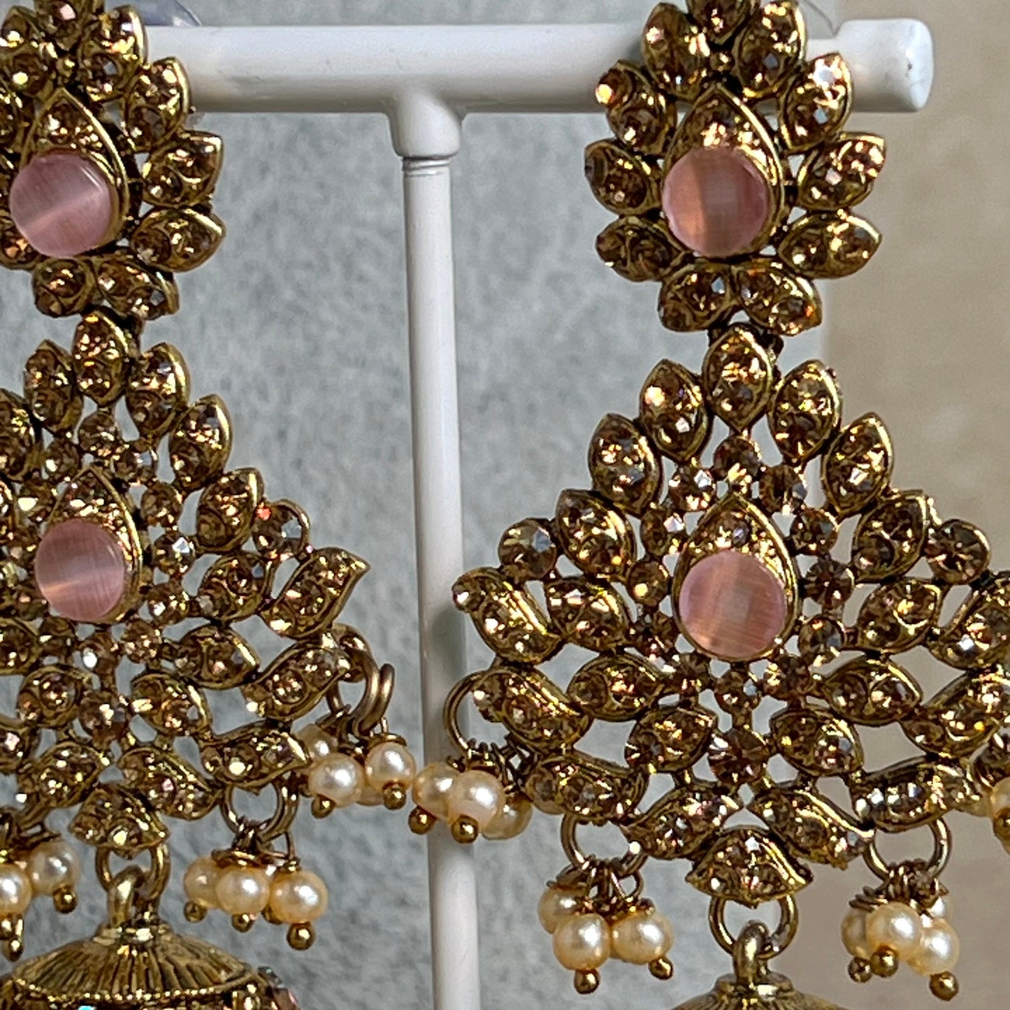 Pink Necklace Set - Jhumka Earring Earring/ Tikka/ Tikli/ Indian/ Pakistani/Fashion Jewellery/ Gift for Women