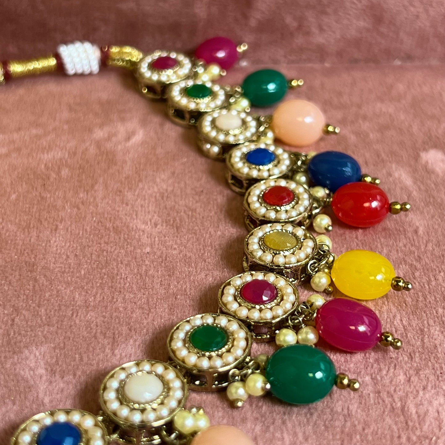 Multi Colour Necklace Set Earring/ Indian/ Pakistani/Fashion Jewellery/ Gift for Women