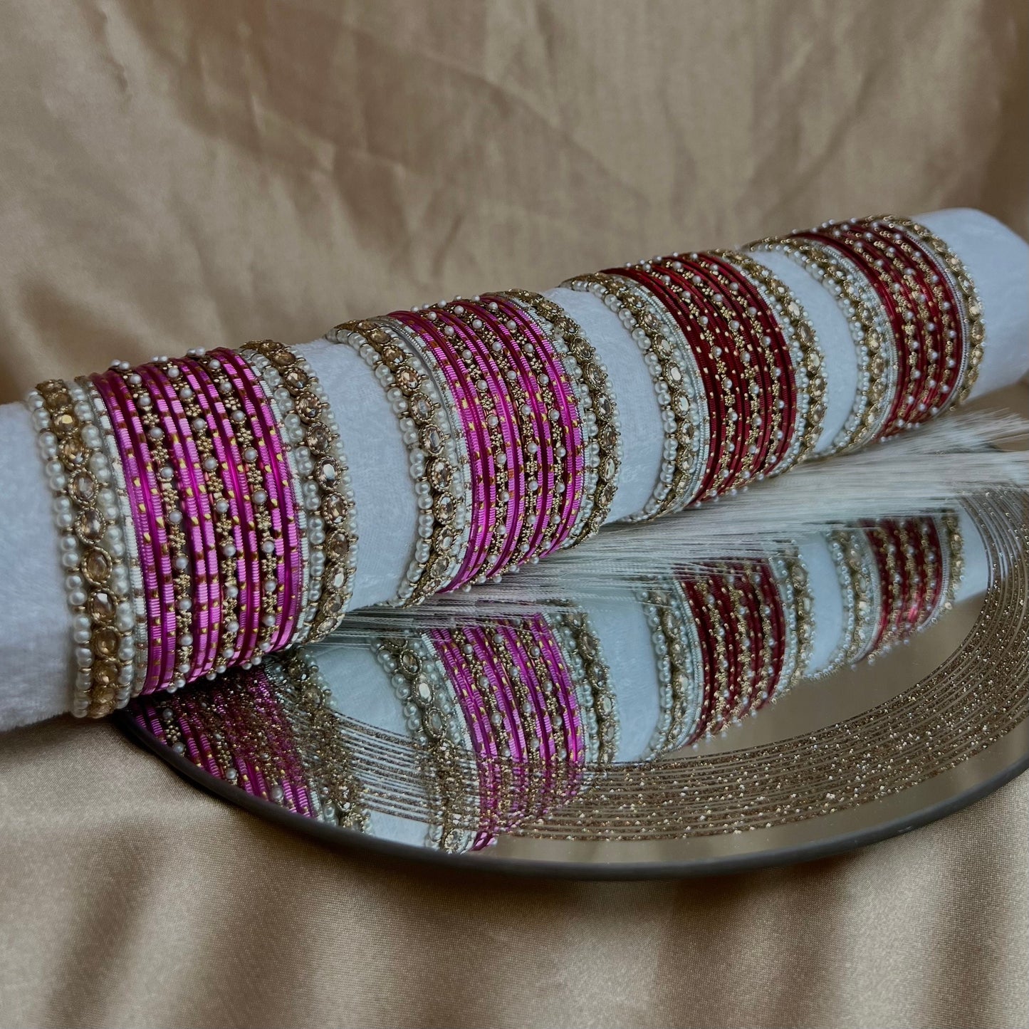 Small Navy Pearly Bangle Set/Indian/ Pakistani/Jewelley/ Fashion Bracelet