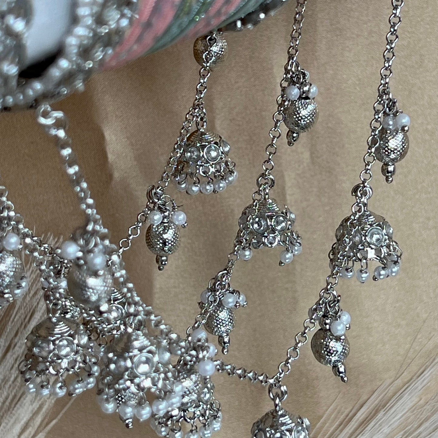 Bridal Silver/Pastels Full Bangle Set/Indian/ Pakistani/Jewelley/ Fashion Bracelet