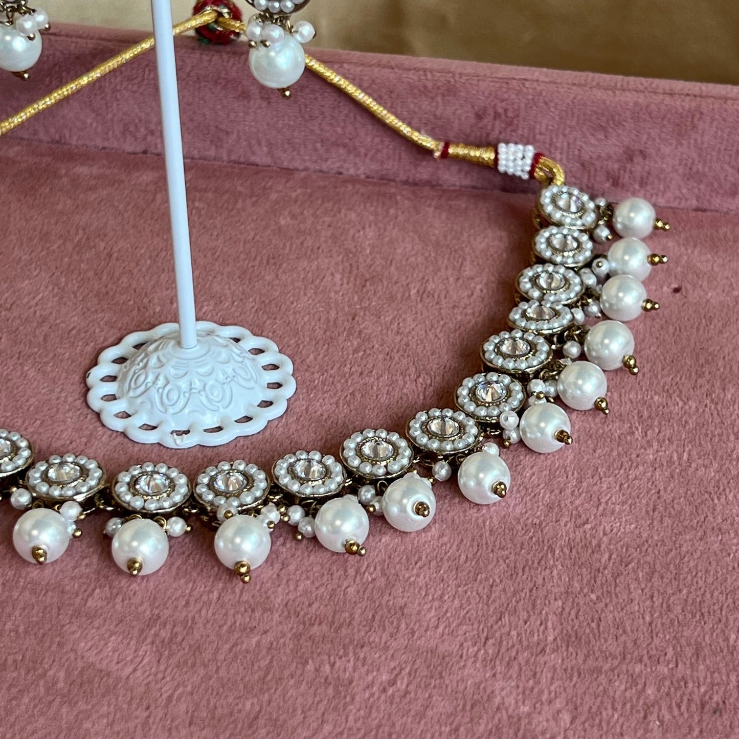 Pearl Necklace Set Earring/ Indian/ Pakistani/Fashion Jewellery/ Gift for Women