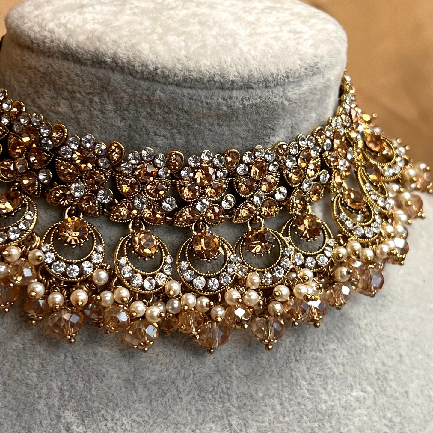 Choker Only- Golden/ Unique Style/ Indian/ Pakistani/Fashion Jewellery/ Gift for Women