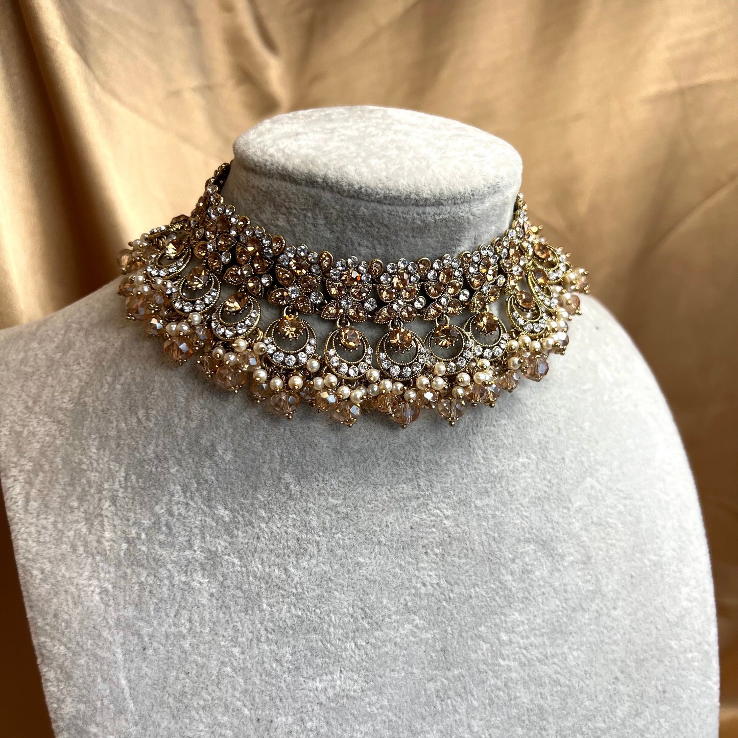 Choker Only- Golden/ Unique Style/ Indian/ Pakistani/Fashion Jewellery/ Gift for Women