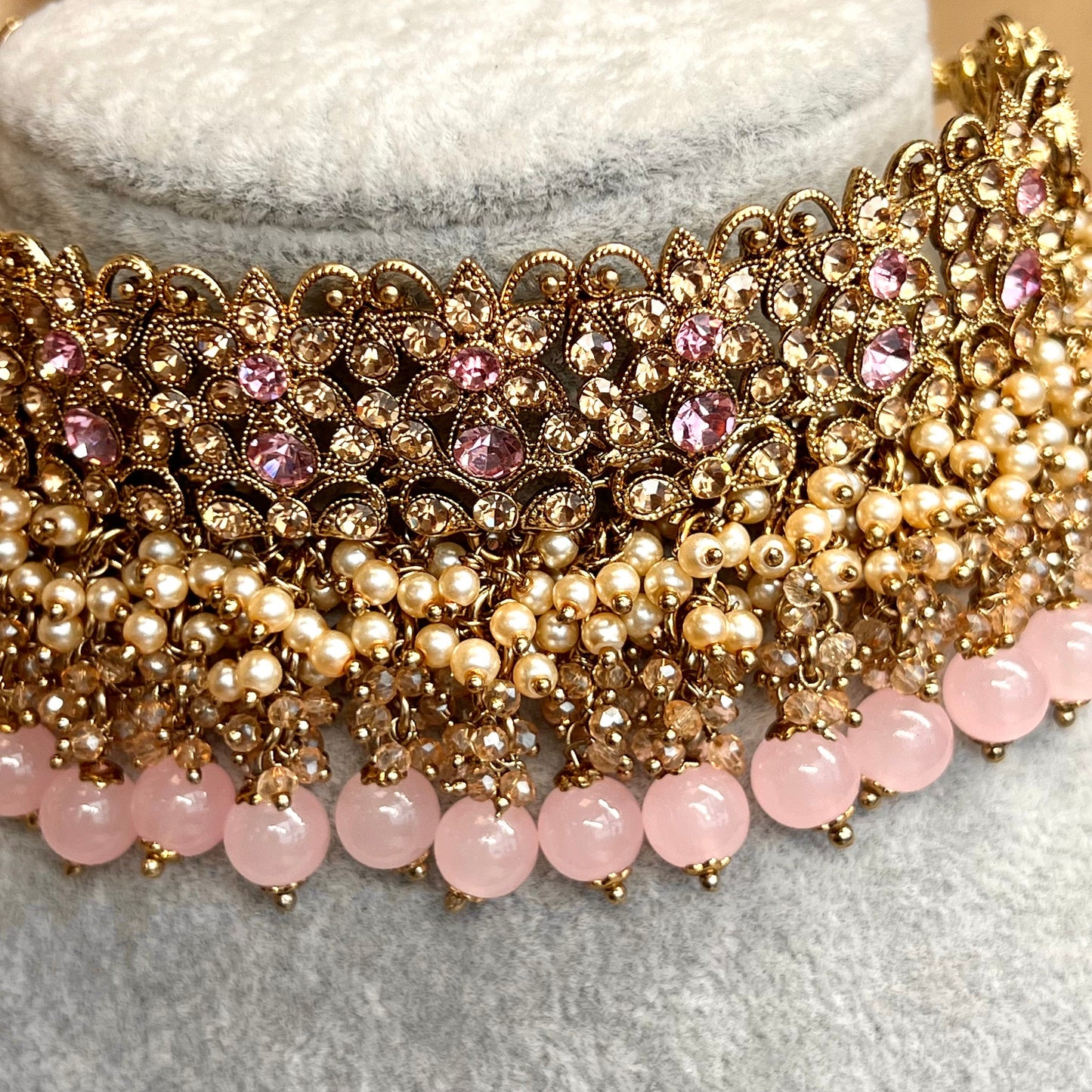Choker Only- Light Pink/ Unique Style/ Indian/ Pakistani/Fashion Jewellery/ Gift for Women