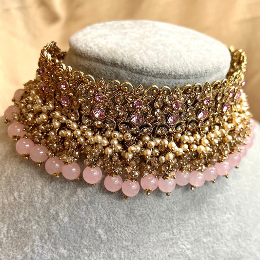 Choker Only- Light Pink/ Unique Style/ Indian/ Pakistani/Fashion Jewellery/ Gift for Women