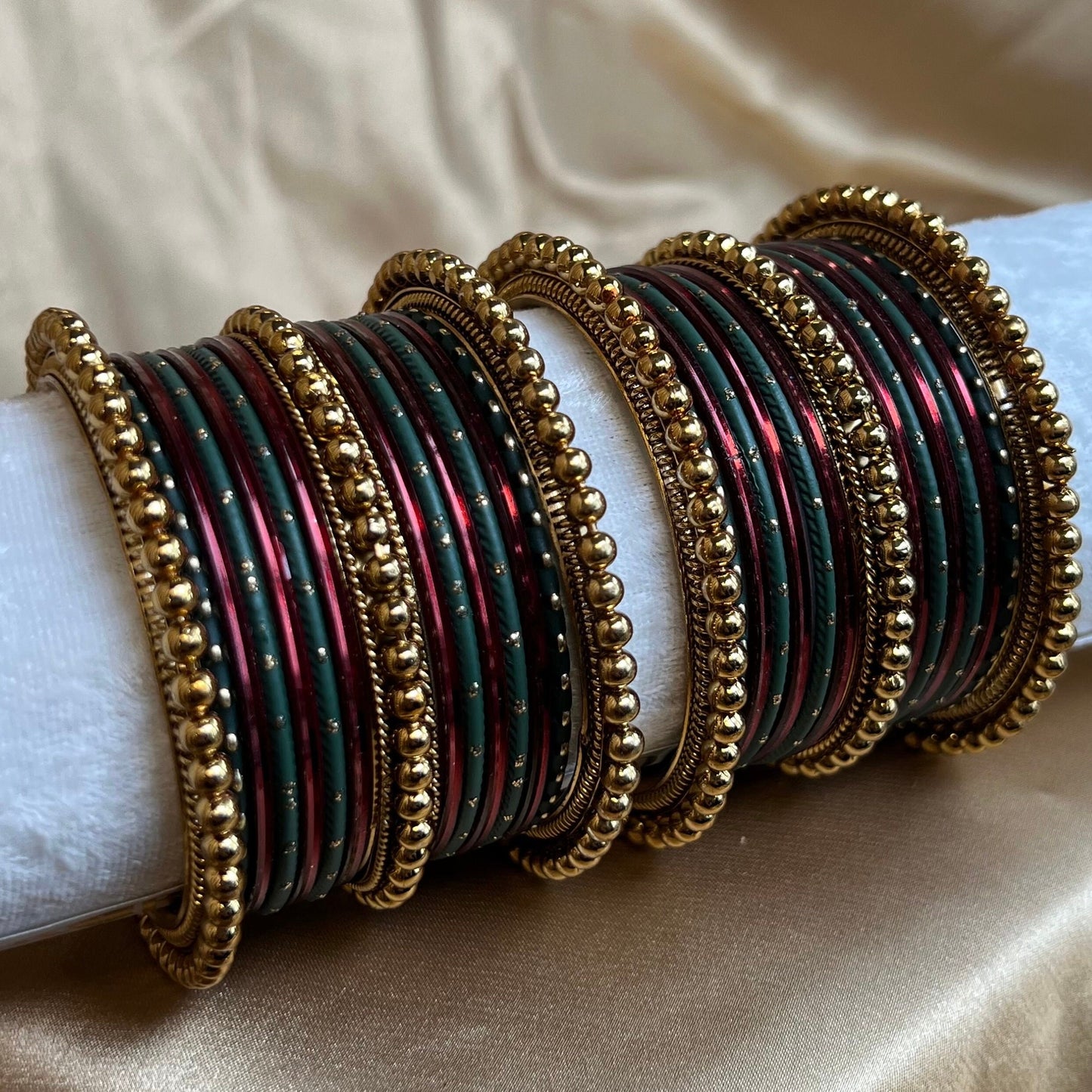 Maroon/ Green Bangle Set/Indian/ Pakistani/Jewelley/ Fashion Bracelet/Traditional/ Gift for women/