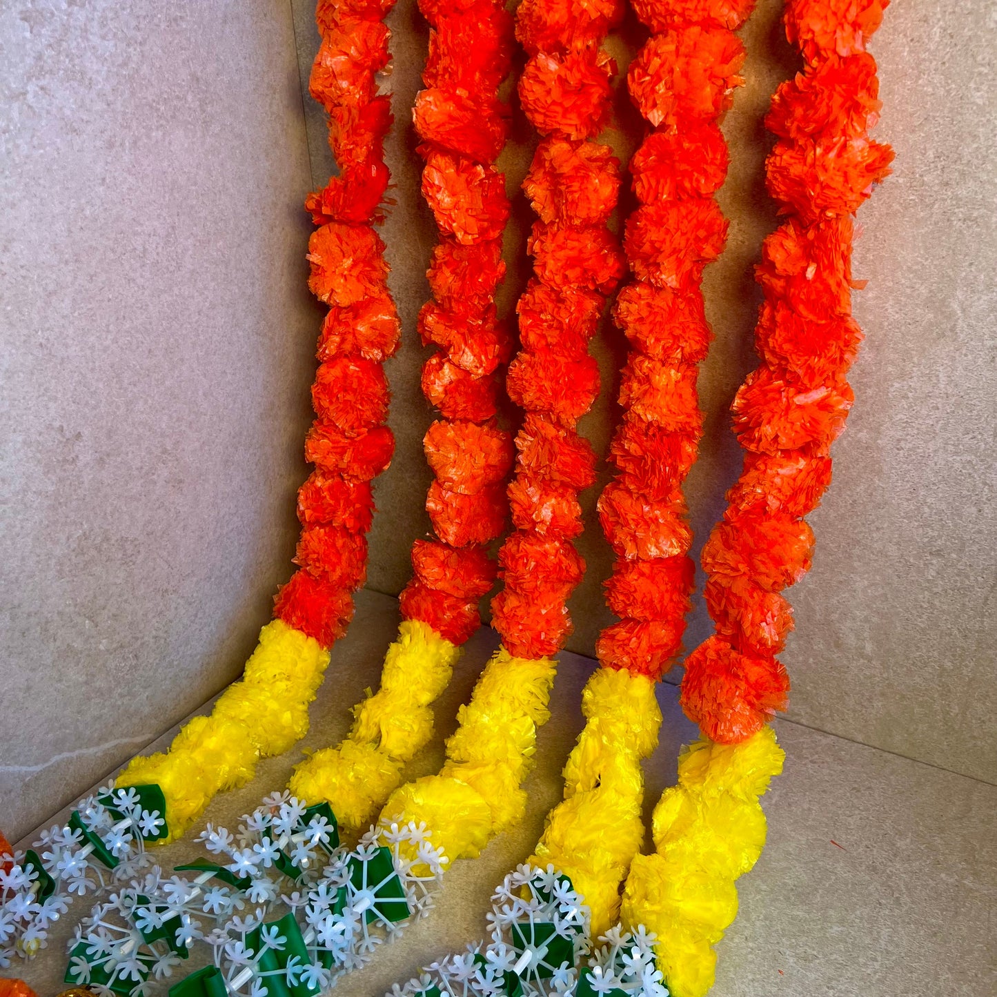 Flower Decor with Gold Bell Detail/ Unique Style/ Indian/ Pakistani/Home decor/ Gift for Women/Haldi/Mendhi/Party/Diwali/Eid