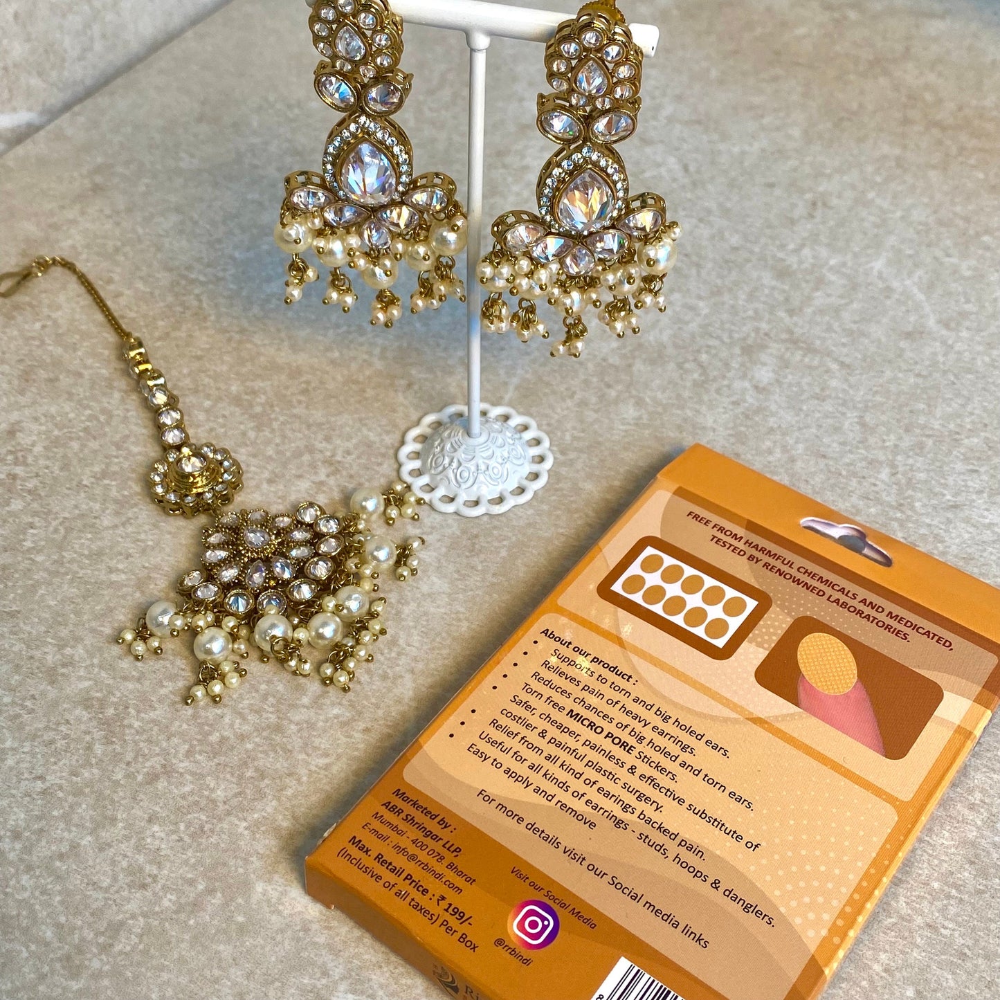 Micro Pore Earring Support (Ear grips)/ Easy to wear/ For Heavy Earring/ Sensative Skin