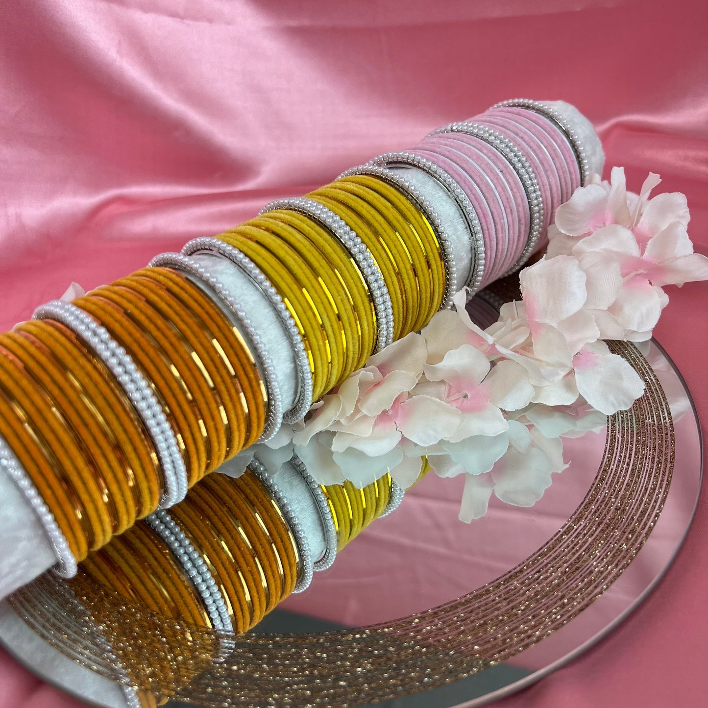 Pink & Silver Bangle Set/Indian/ Pakistani/Jewelley/ Fashion Bracelet