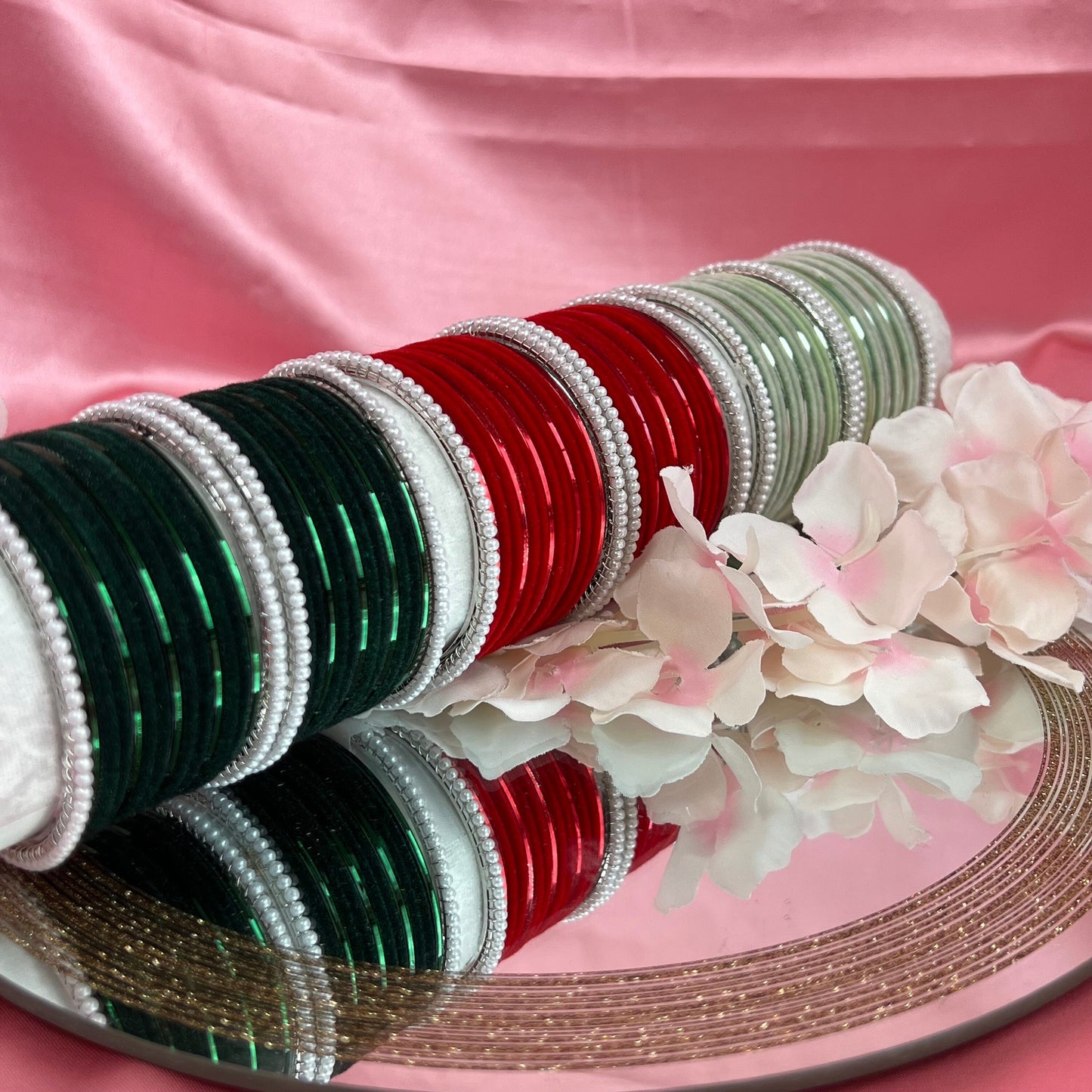 Mint & Silver Bangle Set/Indian/ Pakistani/Jewelley/ Fashion Bracelet