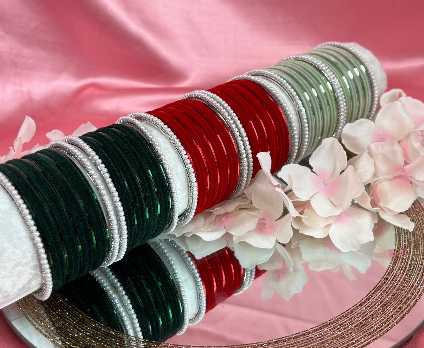 Mint & Silver Bangle Set/Indian/ Pakistani/Jewelley/ Fashion Bracelet