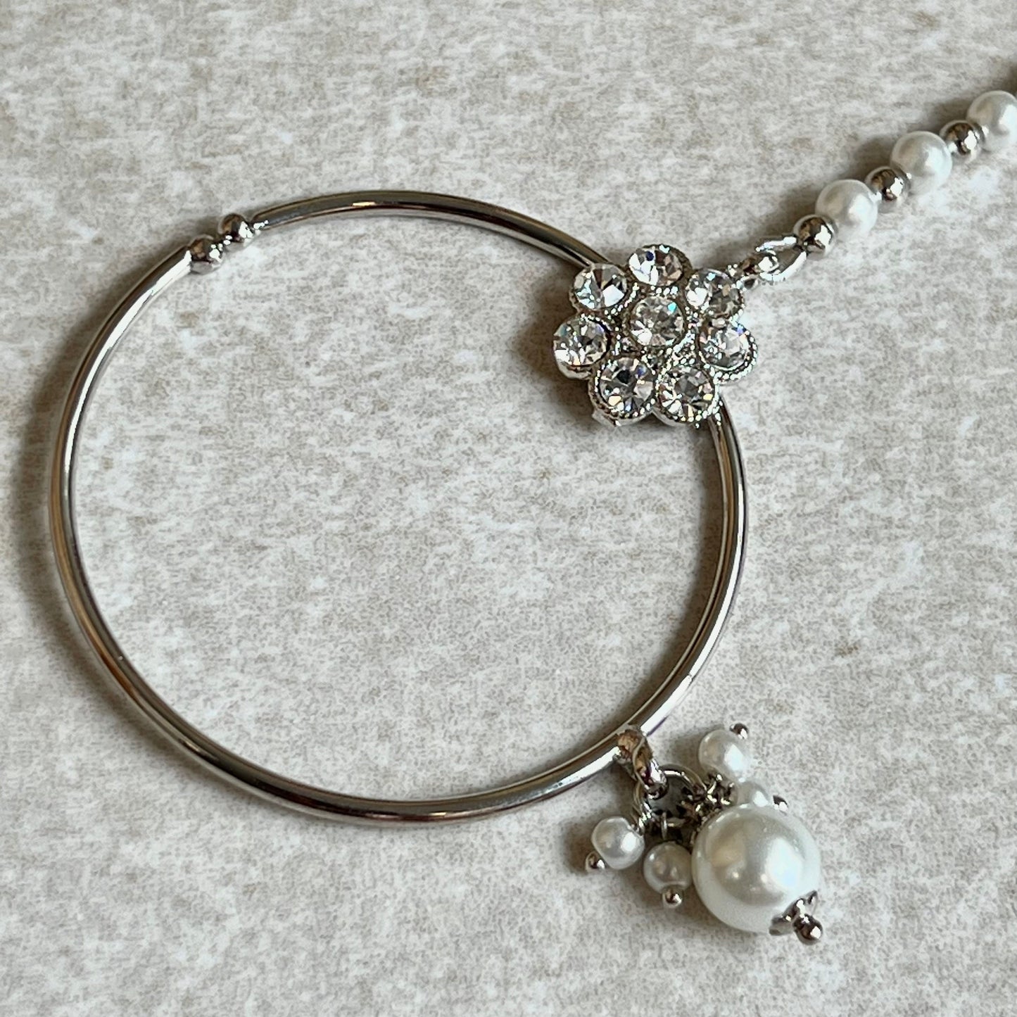 Non-Piercing Nose Ring - White