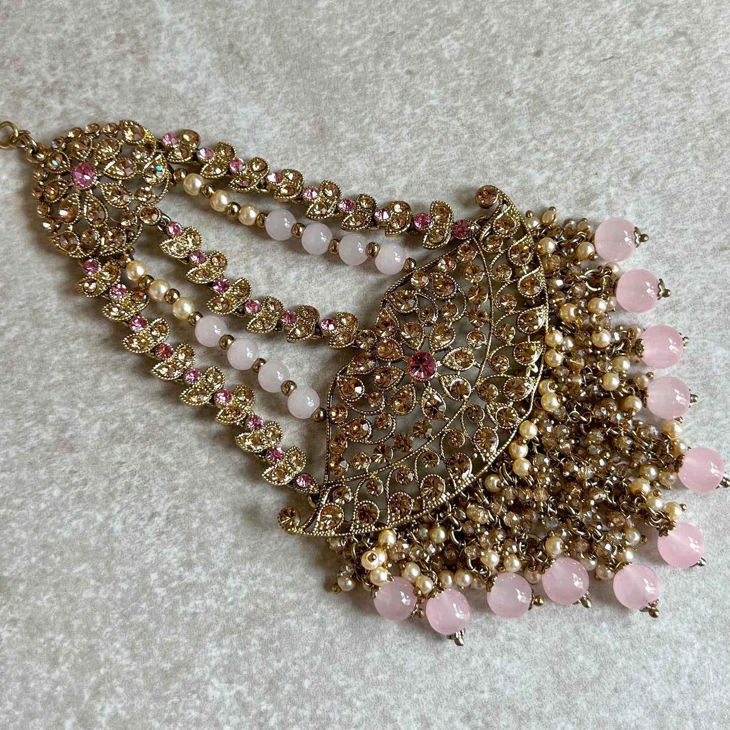 Pink Jhumar/ Passa/ Indian/ Pakistani Style/Headpieces