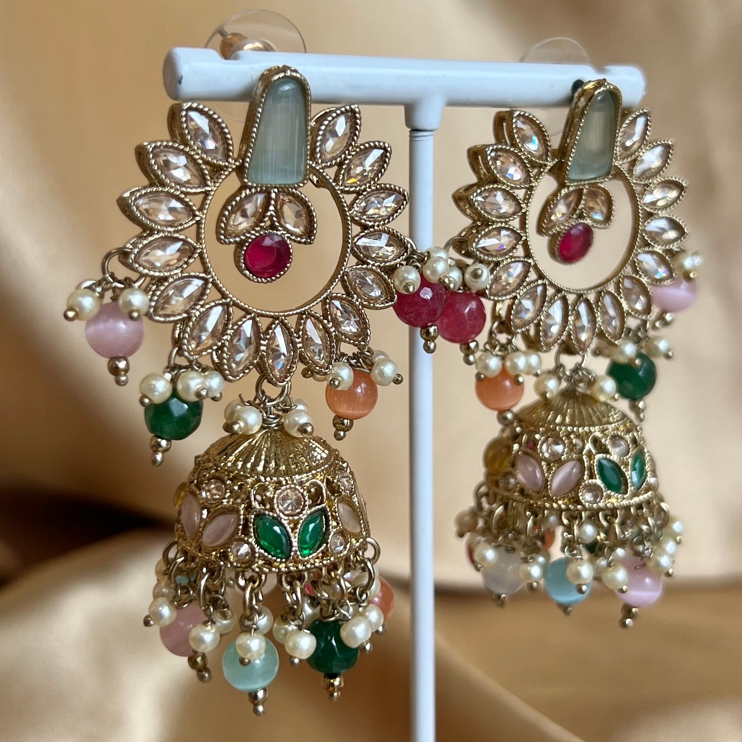 Crystal Earrings - Pale Blue/ Pink/ Fashion Jewellery/ Gift for Women