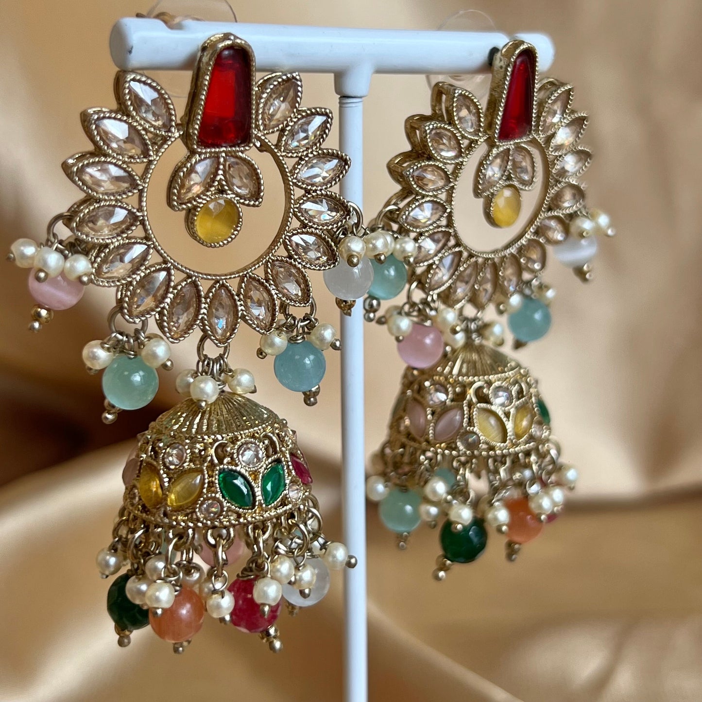 Crystal Earrings - Red / Yellow/ Fashion Jewellery/ Gift for Women