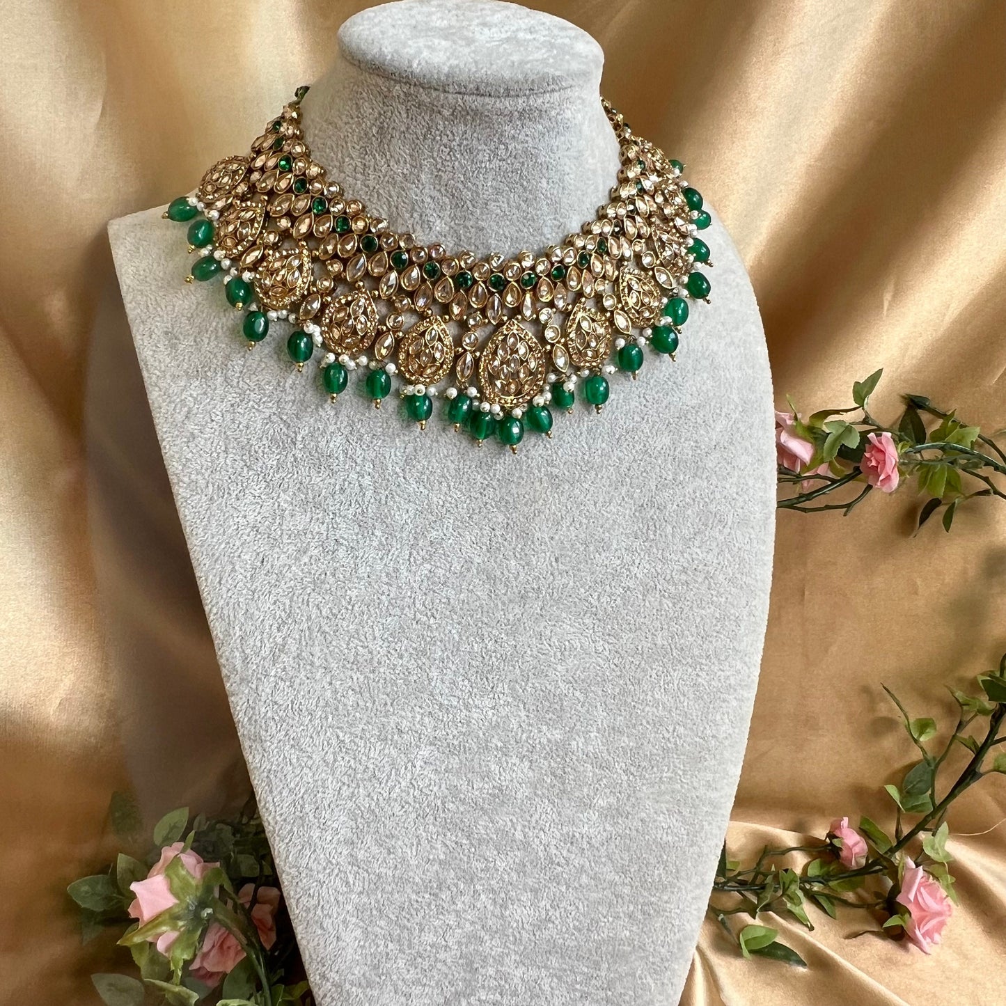 Green/Necklace only/ Unique Style/ Indian/ Pakistani/Fashion Jewellery/ Gift for Women