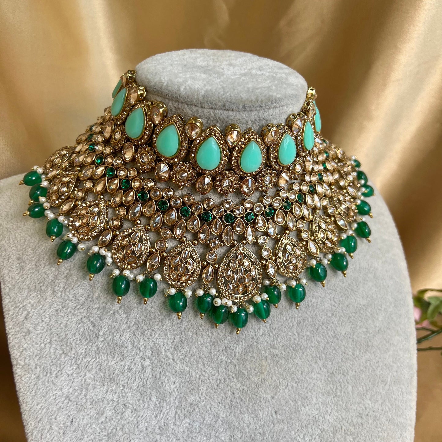 Green/Necklace only/ Unique Style/ Indian/ Pakistani/Fashion Jewellery/ Gift for Women
