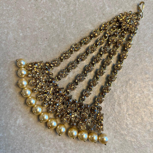 Golden Jhumar/ Passa/ Indian/ Pakistani Style/Headpieces