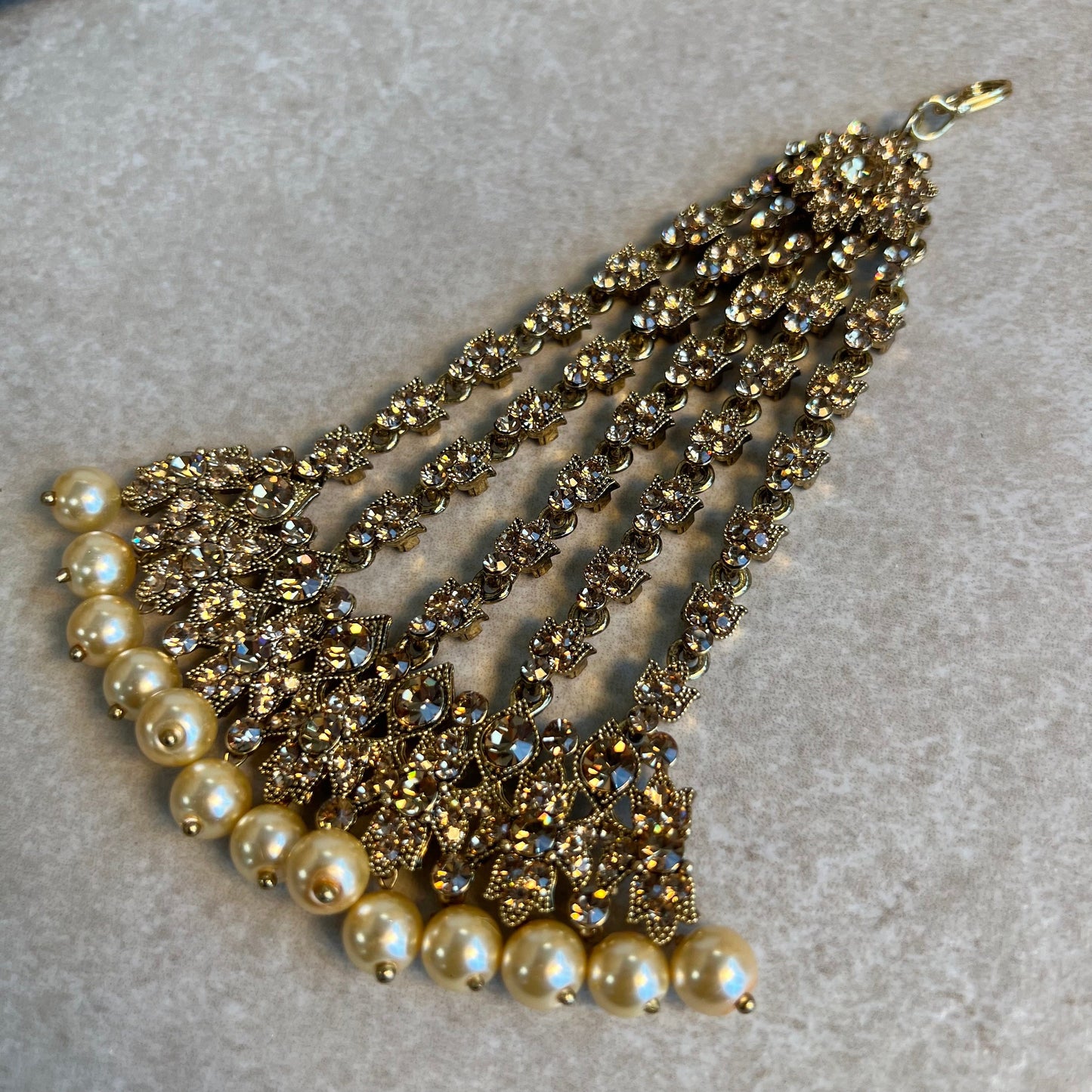 Golden Jhumar/ Passa/ Indian/ Pakistani Style/Headpieces