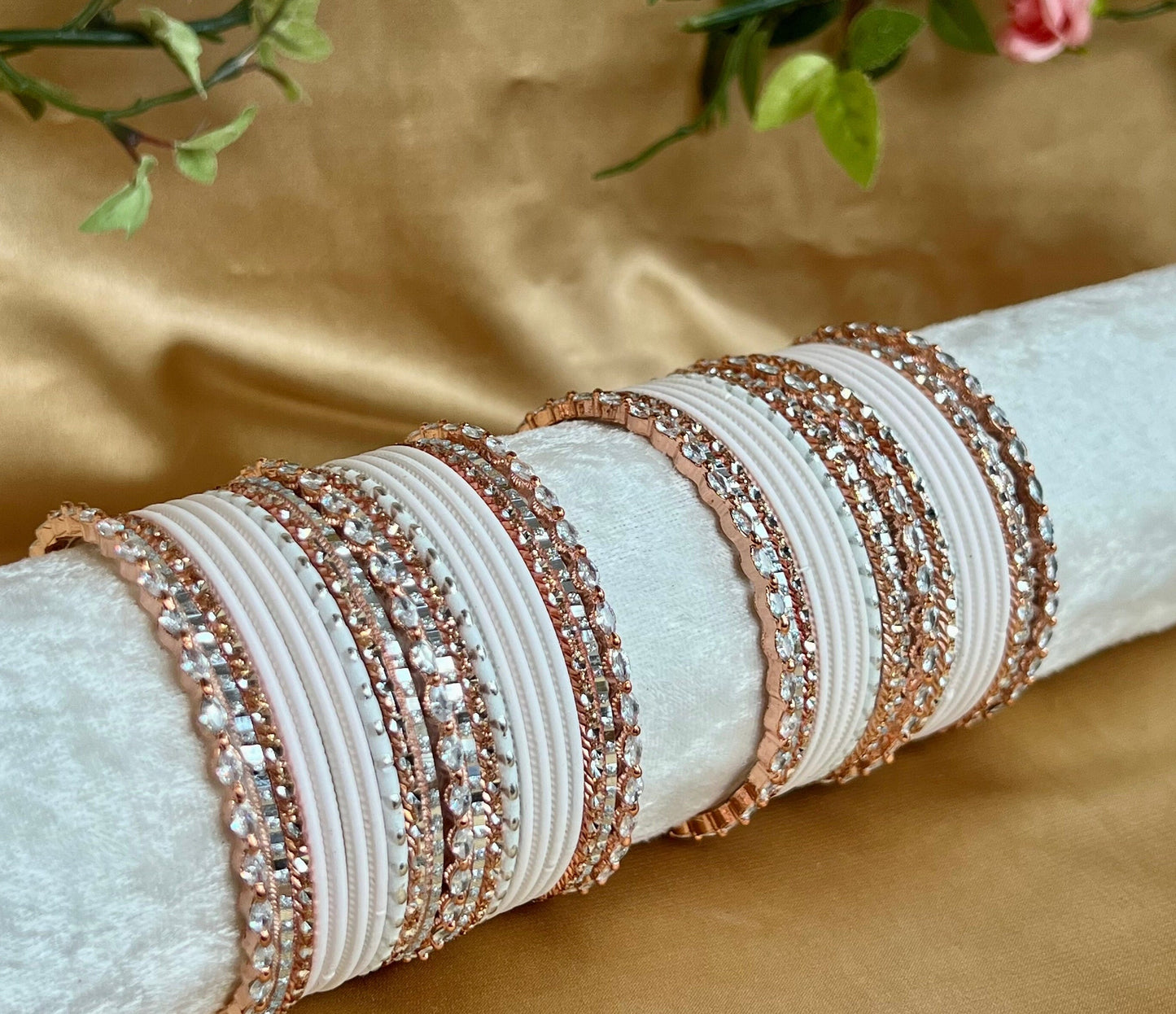 Rose Gold Midi Bangle Set/Indian/ Pakistani/Jewelley/ Fashion Bracelet