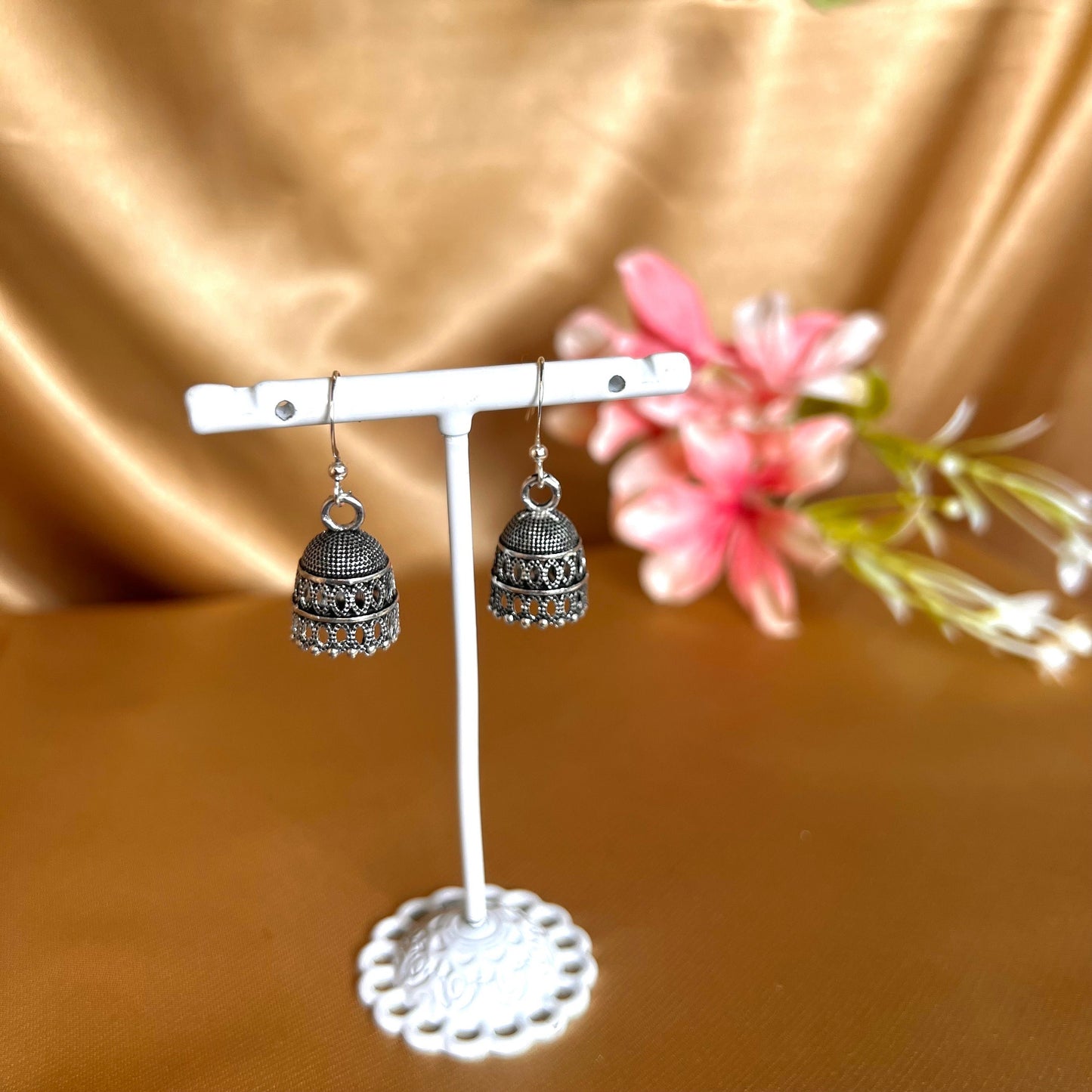 Trending Oxidised Micro Jhumka/Indian Small Earrings/Jhumka Earrings/Valentines gifts