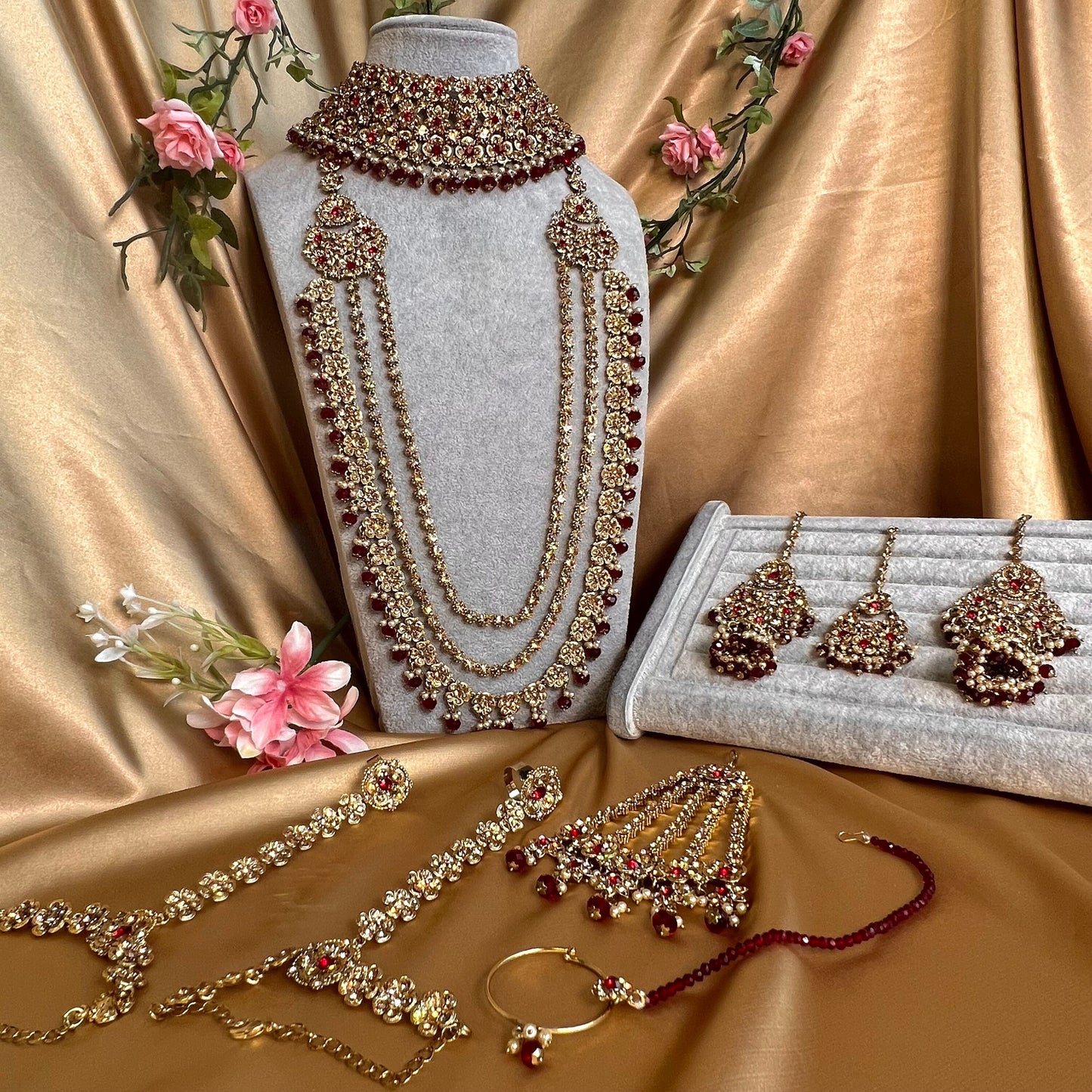 Maroon Full Bridal Set