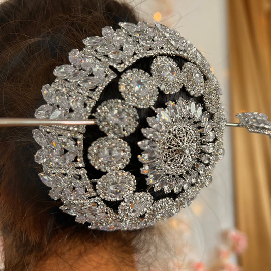 Metal Crystal Hair Accessory/ Unique Style/ Indian/ Pakistani/Fashion Jewellery/ Gift for Women