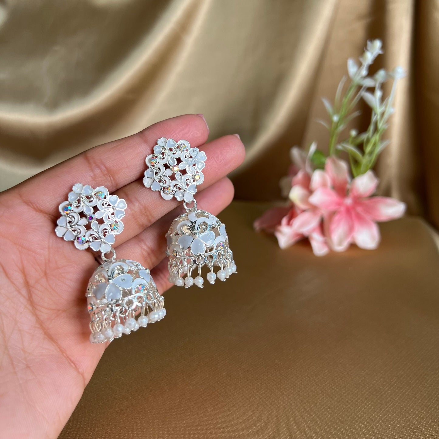 Light Weight Jhumka Earring/ Indian Style Earring/ Pakistani Fashion/ Fashion Jewellery/ Gift for Women