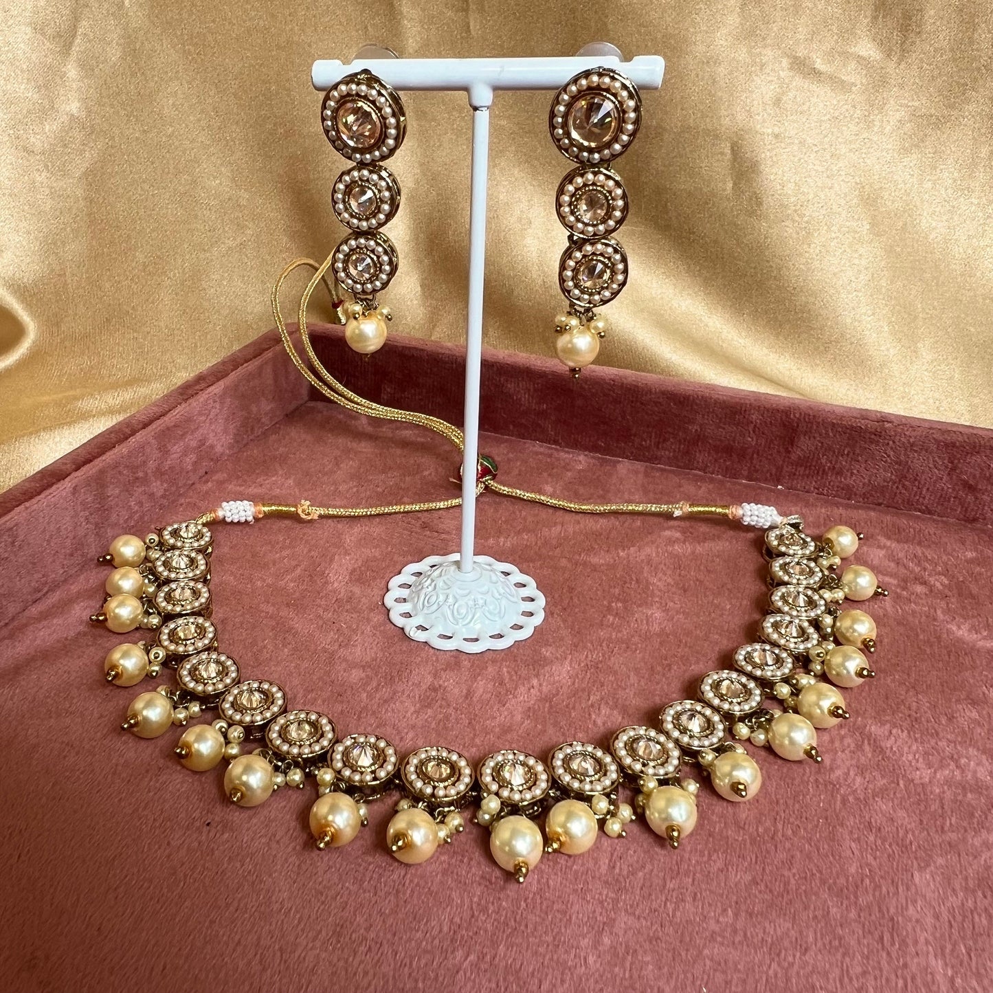 Pearl Necklace Set Earring/ Indian/ Pakistani/Fashion Jewellery/ Gift for Women