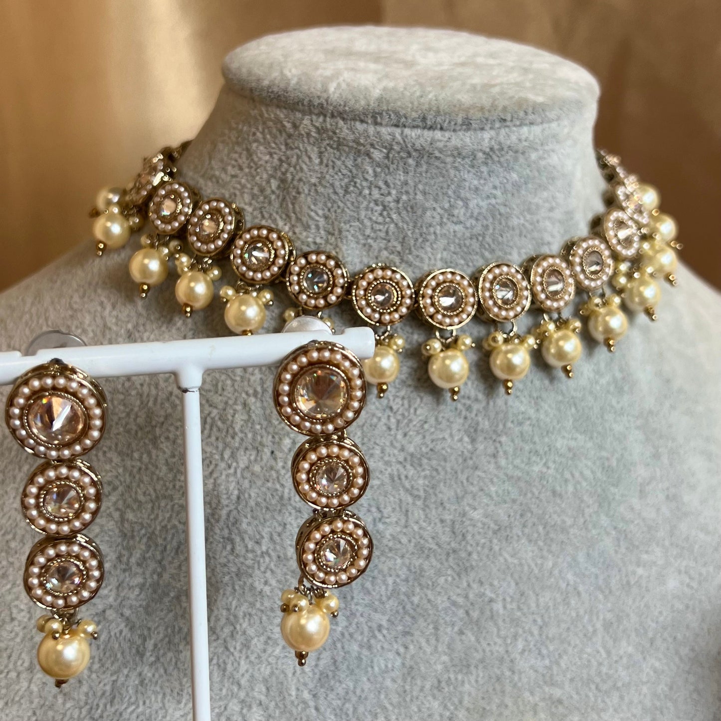 Pearl Necklace Set Earring/ Indian/ Pakistani/Fashion Jewellery/ Gift for Women