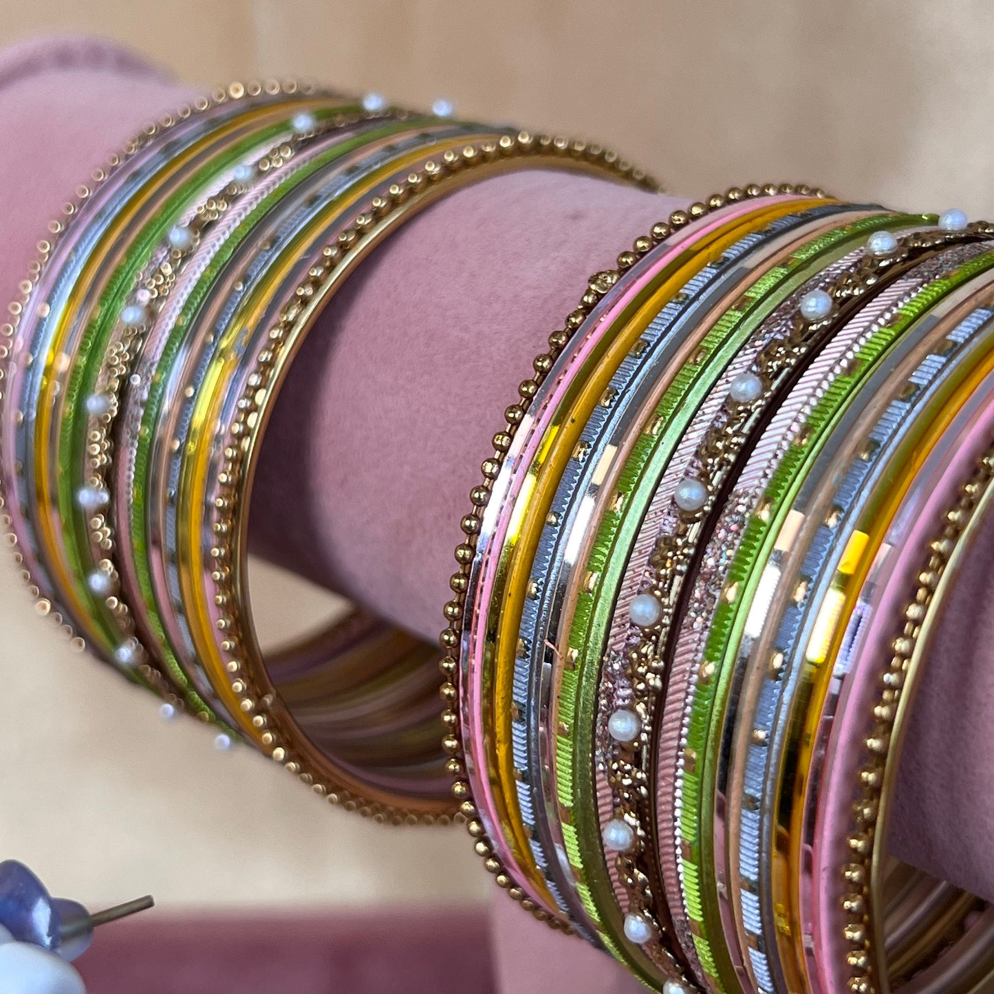 Pastel Necklace, Earring and Bangles/Earring/ Tikka/ Tikli/ Indian/ Pakistani/Fashion Jewellery/ Gift for Women