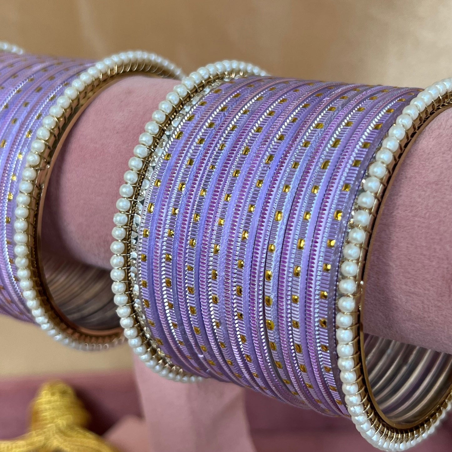 Lilac Choker set and Bangles