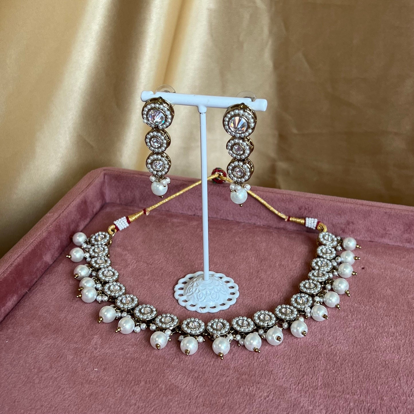 Pearl Necklace Set Earring/ Indian/ Pakistani/Fashion Jewellery/ Gift for Women