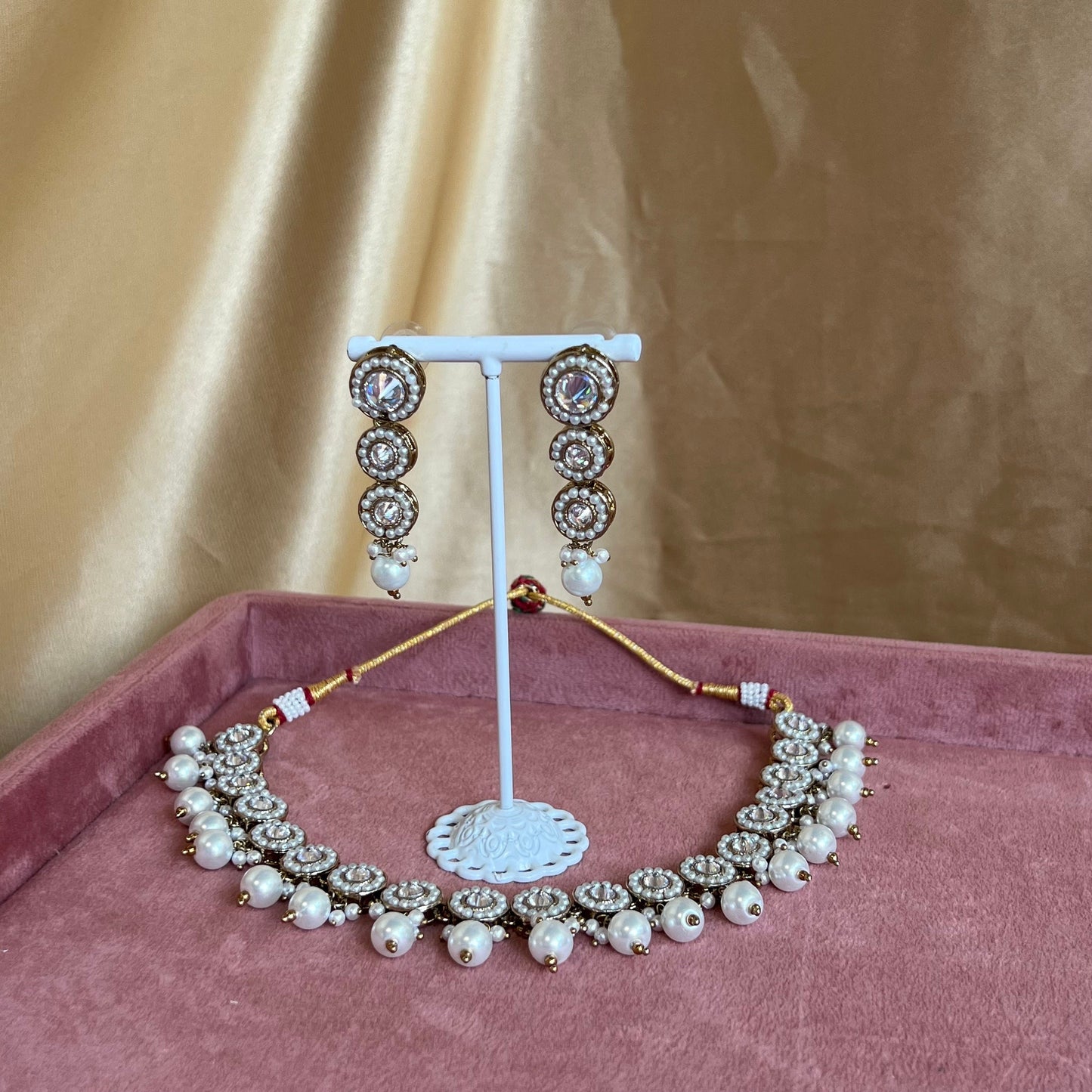 Pearl Necklace Set Earring/ Indian/ Pakistani/Fashion Jewellery/ Gift for Women