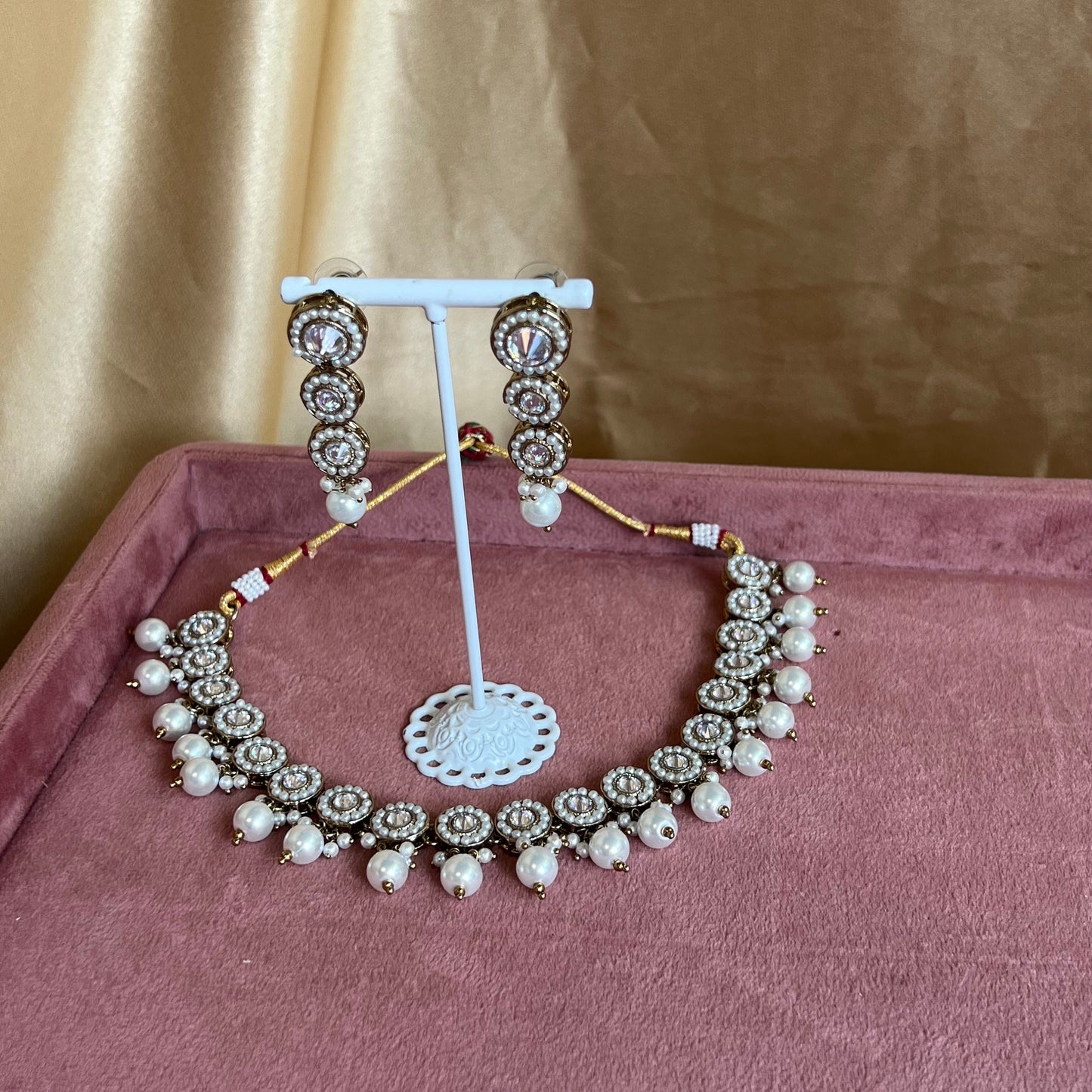 Pearl Necklace Set Earring/ Indian/ Pakistani/Fashion Jewellery/ Gift for Women