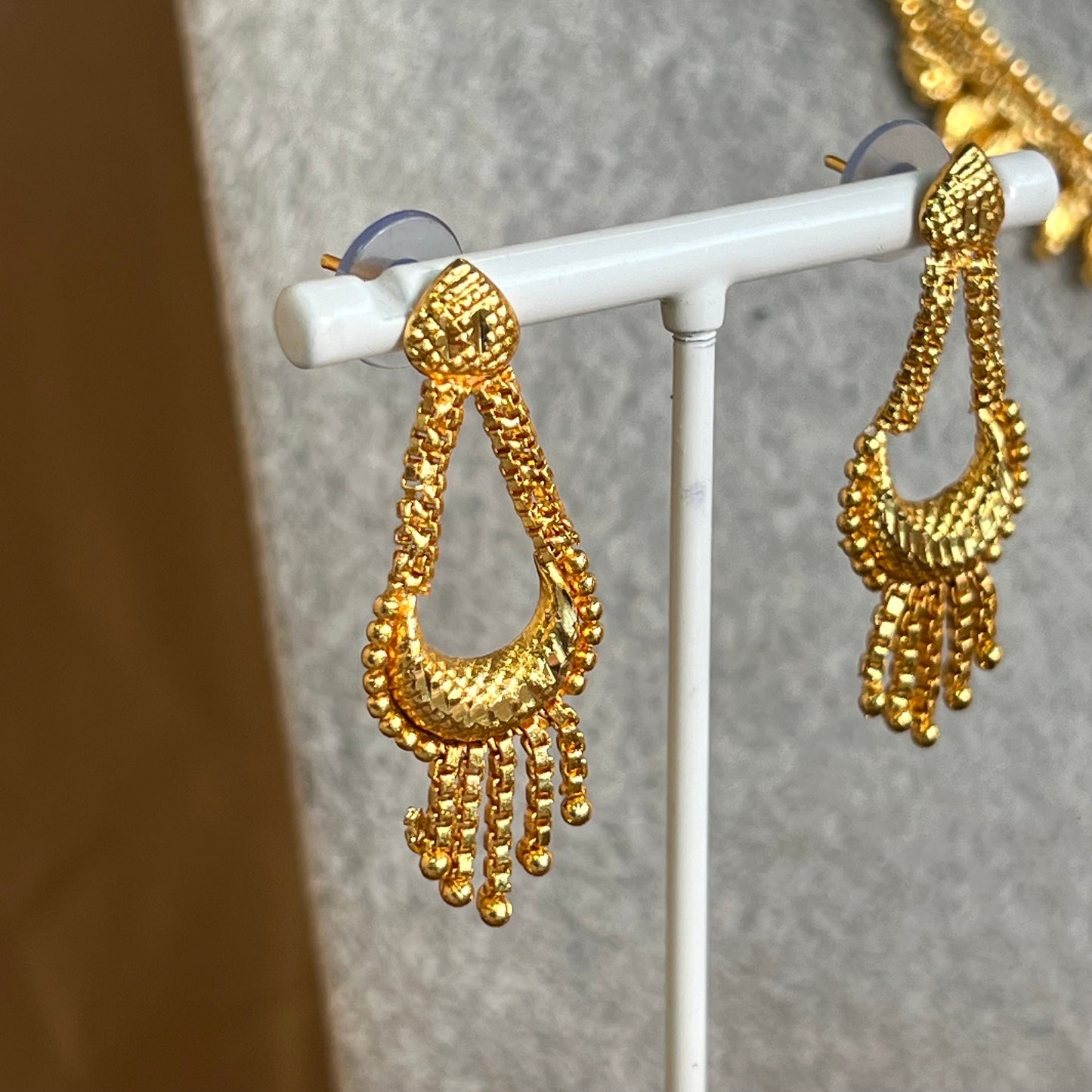 Gold Necklace, Earring and Bangles/ Indian/ Pakistani/Fashion Jewellery/ Gift for Women