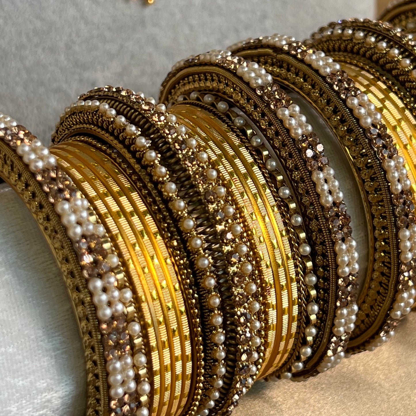 Gold Necklace, Earring and Bangles/ Indian/ Pakistani/Fashion Jewellery/ Gift for Women